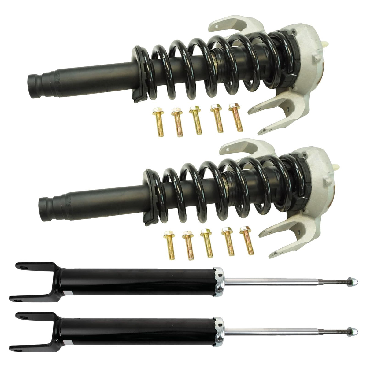 Trq Front And Rear Complete Strut Assembly & Shock Absorber Kit Complete Strut & Coil Spring Assembly Compatible With 2008-2013