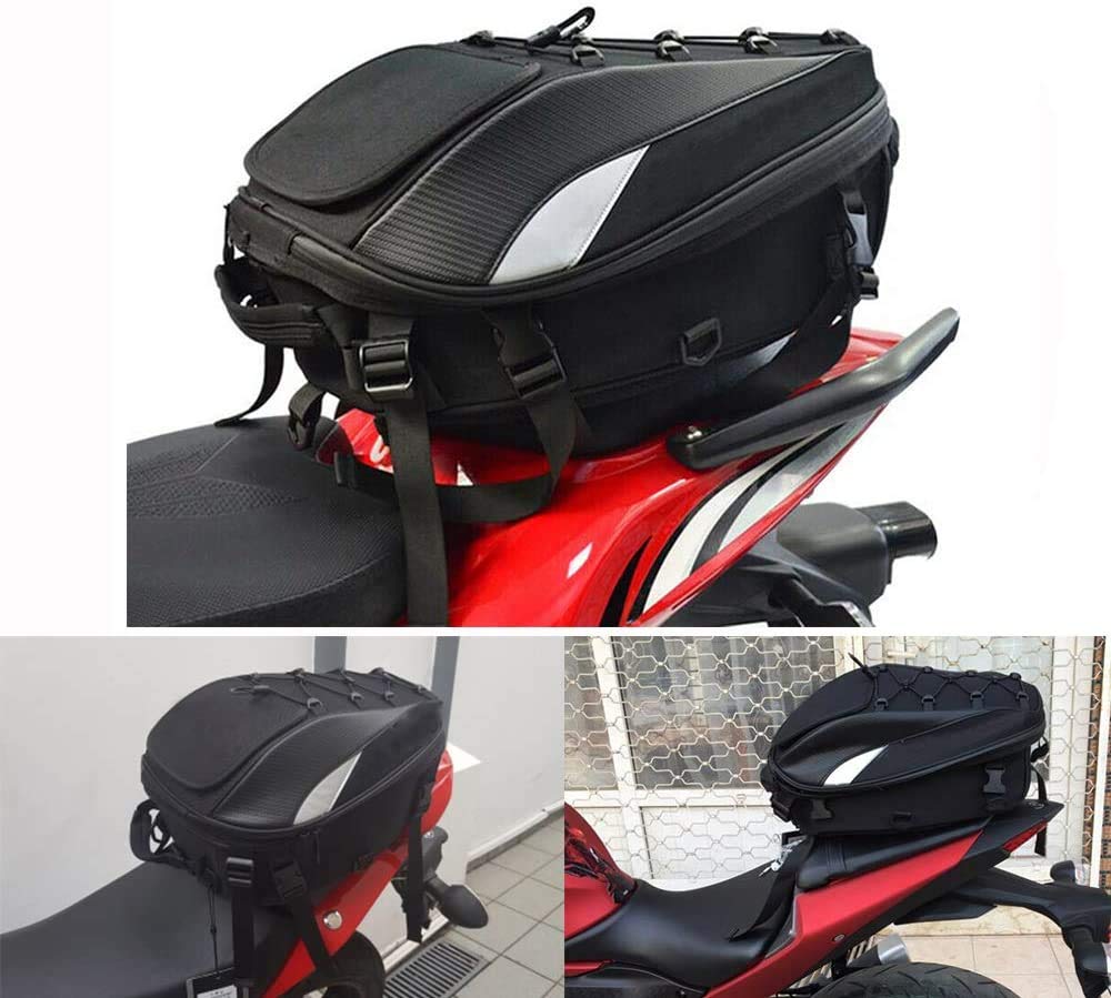 Motorcycle Seat/ Tail Bag - Dual Use Backpack Waterproof Motorbike Helmet Storage Bags For Luggage Motorcycle Dirt Bike Accessor