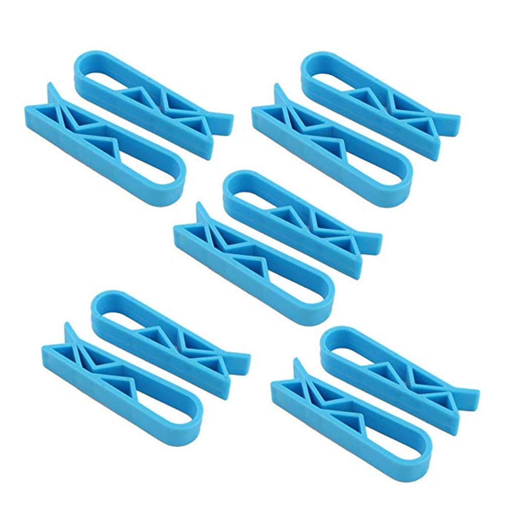 Qaxlry Garbage Bin Clip, 10Pcs Trash Can Waste Basket Garbage Bin Clamp, Garbage Rubbish Bag Clip,Anti-Slip Fixation Clip Holder