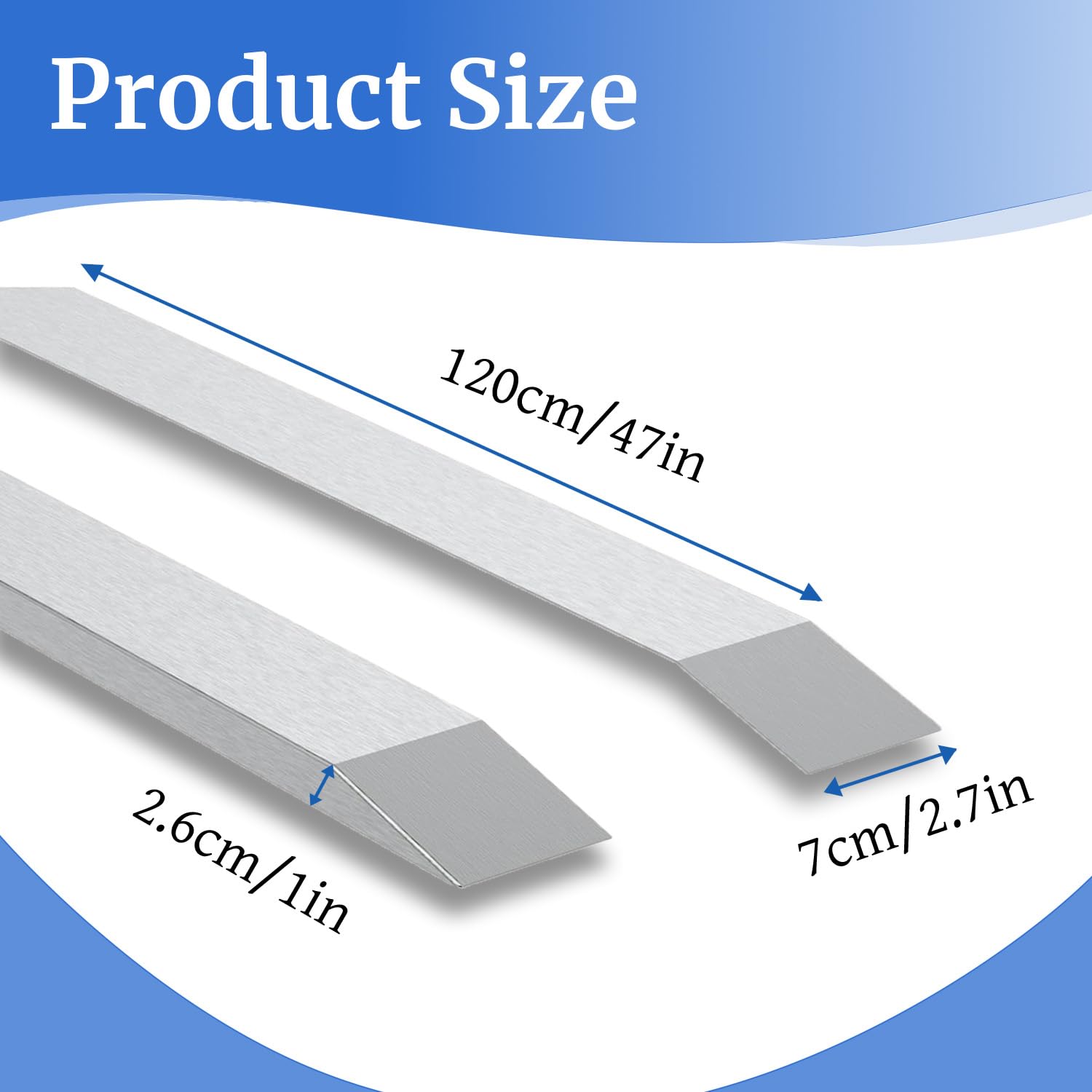 ZRNIDIYR RV Slide Out Ski Set | Stainless Steel RV Slide Out Ski Easy Slide System-47 inch Pack of 2