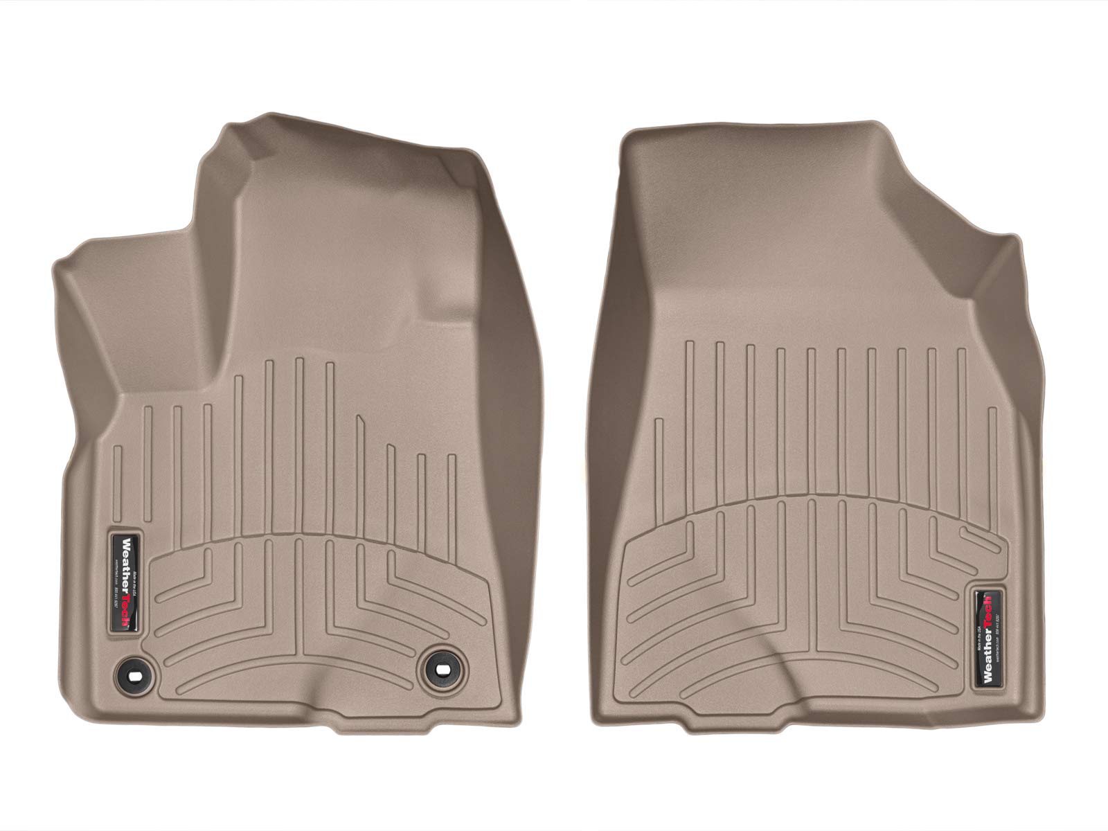 WeatherTech Custom Fit FloorLiners for Toyota Highlander - 1st Row (456321), Tan