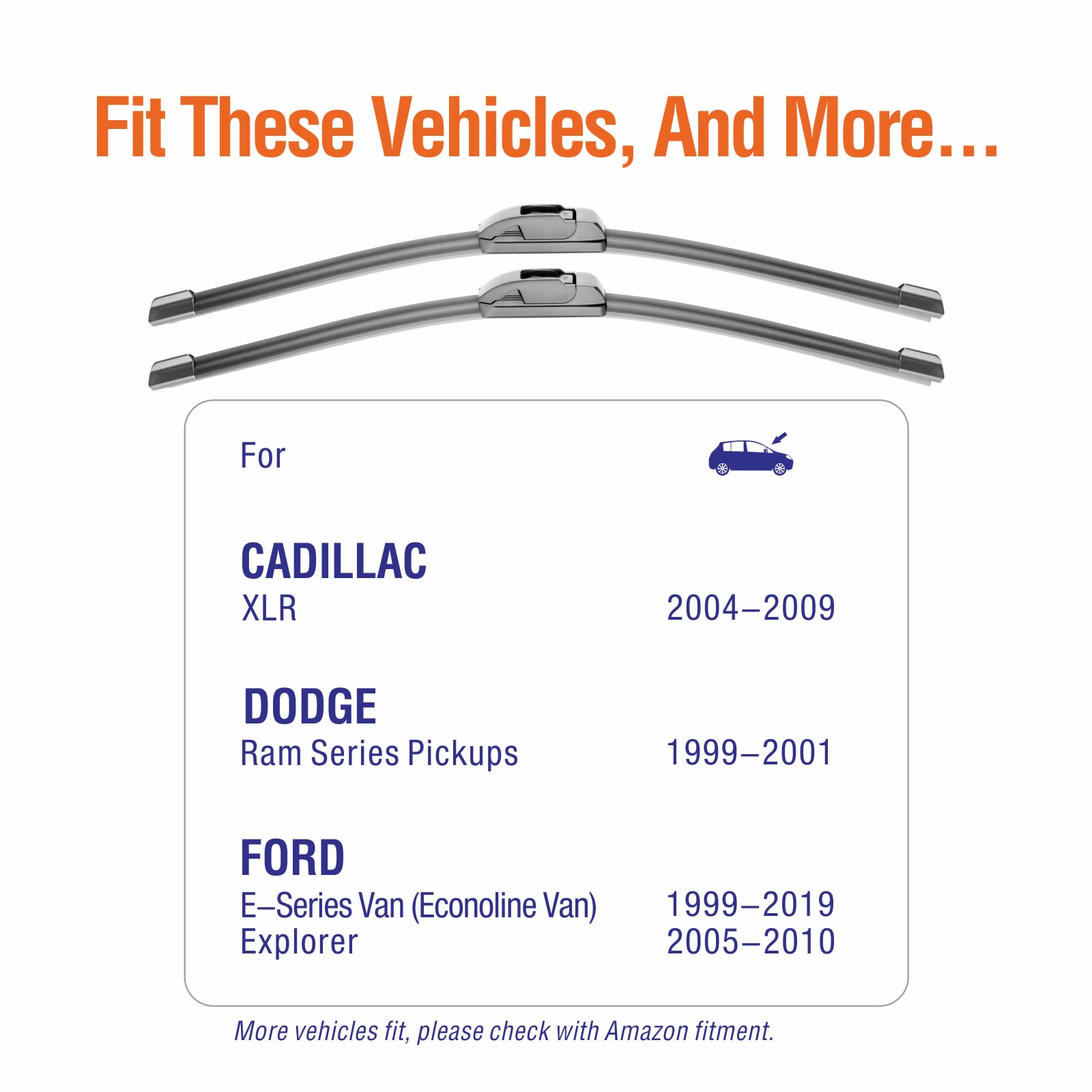 Wowiper Wiper Blades 20'' + 20'' Automotive Replacement Windshield Wiper Blades For My Car Premium All-Seasons Oe Quality Wipers