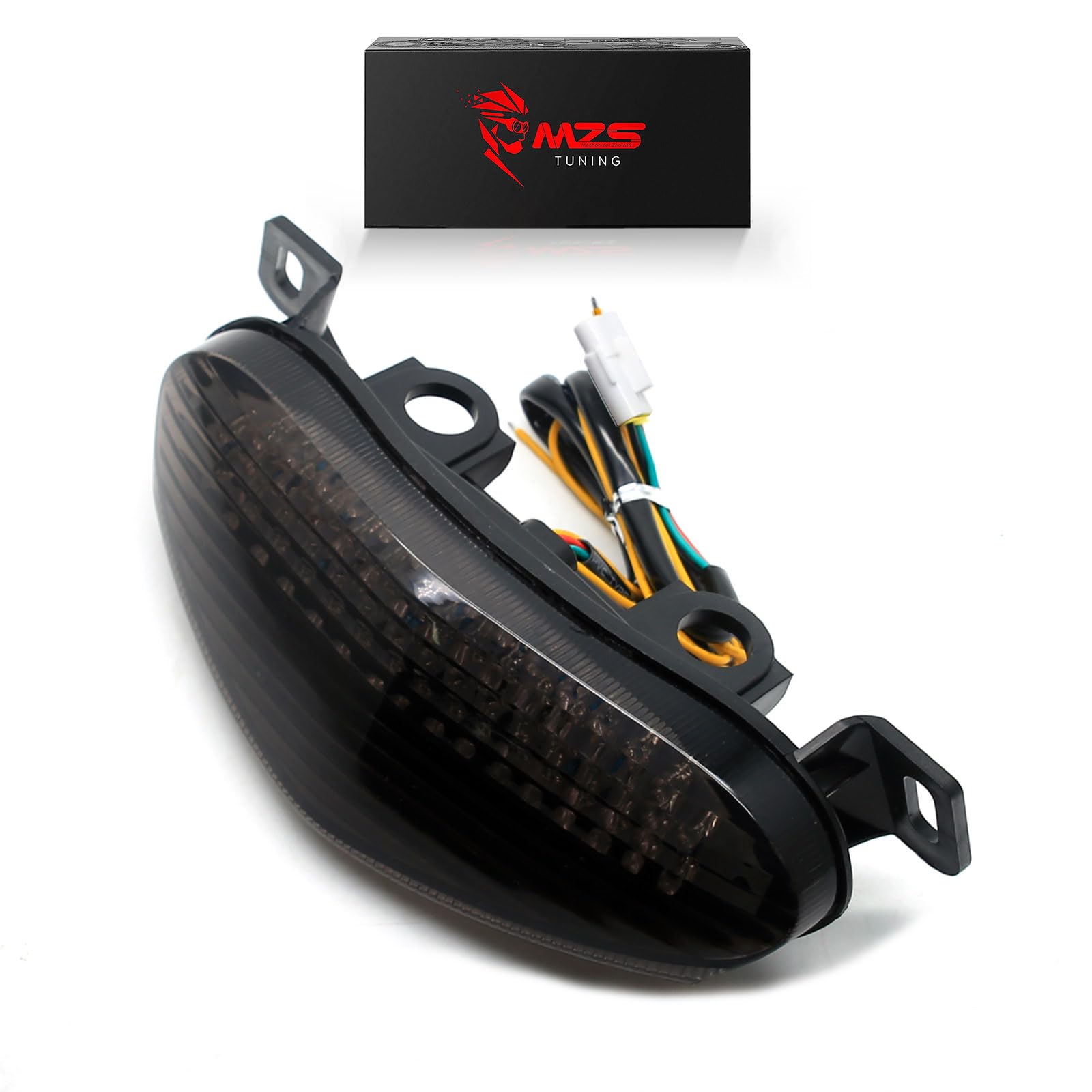 Mzs Motorcycle Tail Light Turn Signal Led Integrated Blinker Smoke Compatible With Ex 650 Ex650 Er6N Er6F 2009-2011 / Klz1000 Kl