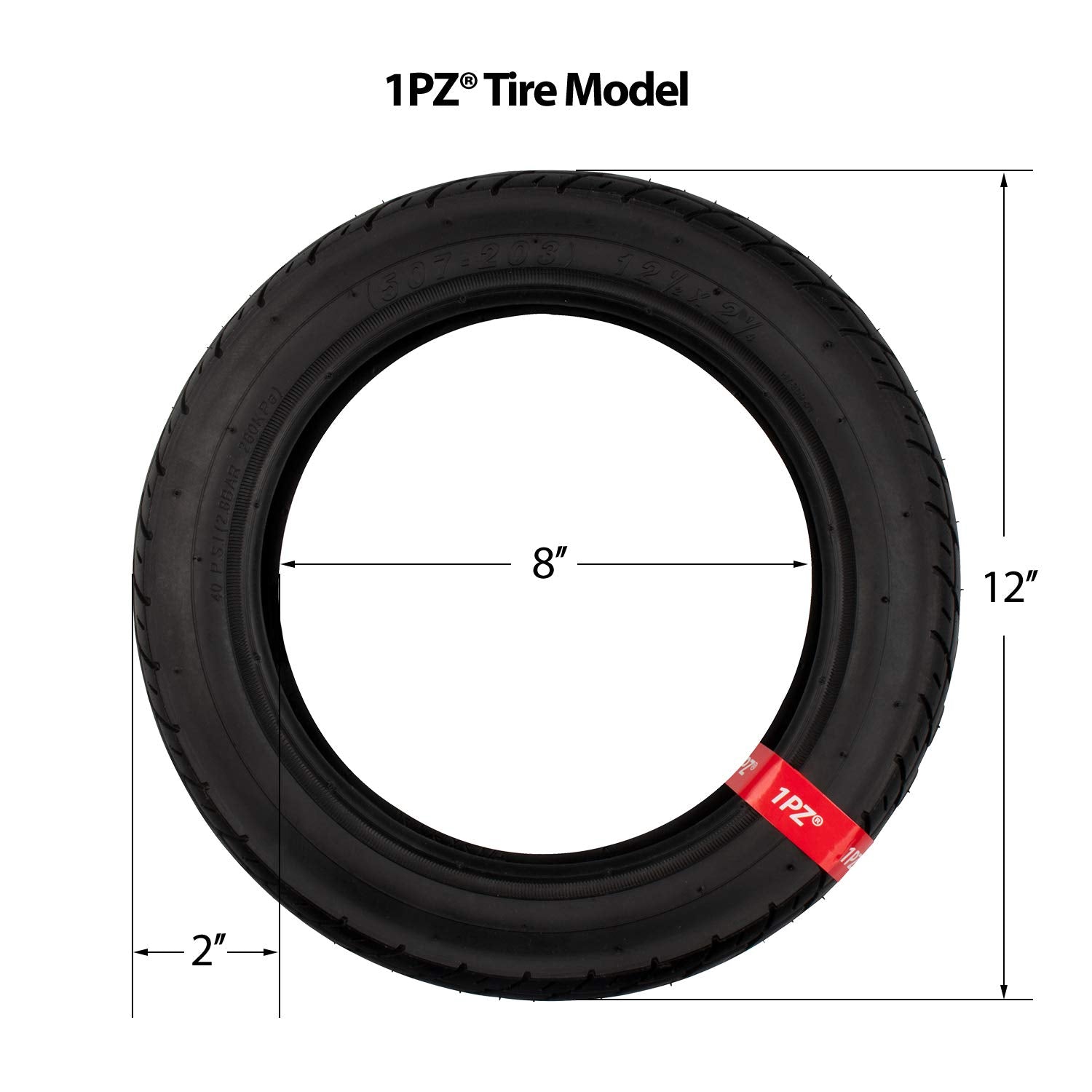 1Pz Er5-T02 Set Of 12-1/2''X2-1/4'' (12.5 X 2.25) Tire & Inner Tube For Razor Pocket Mod Bella Betty Bistro Daisy Hannah Sweet P