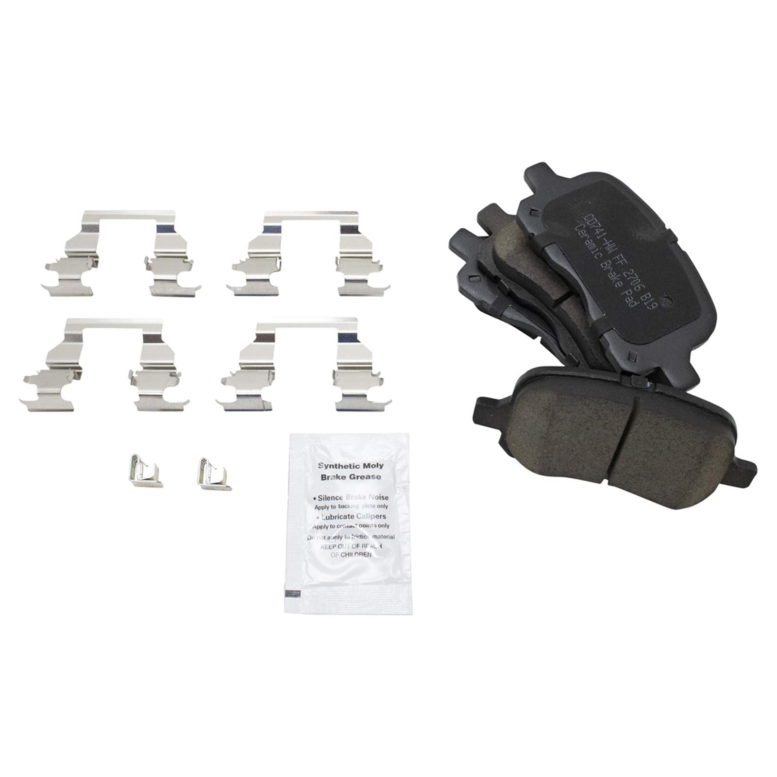 TRQ Front Brake Pads Ceramic Compatible with 1998-2002 Chevrolet Prizm Toyota Corolla