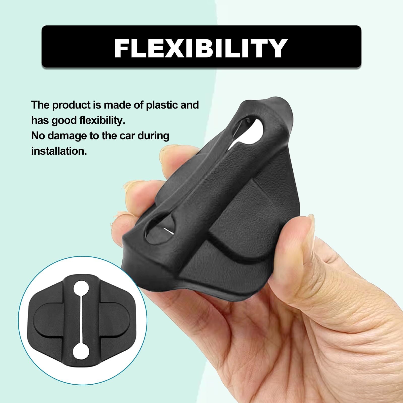 Door Lock Cover Buckle Decor Trim Compatible with 2018-2023 Jeep Wrangler JL JLU 4XE Unlimited Sahara Sports Rubicon Gladiator J