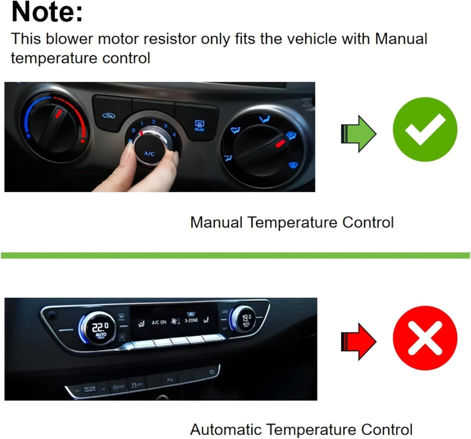 Hvac Blower Motor Resistor Compatible With 1999-2006 Chevy Silverado Gmc Sierra 1500 2500 3500 2000-2002 Yukon Xl Blower Motor Fan Resistor Replaces# 89019089 (One Hole Mounting Flange On Each Side)
