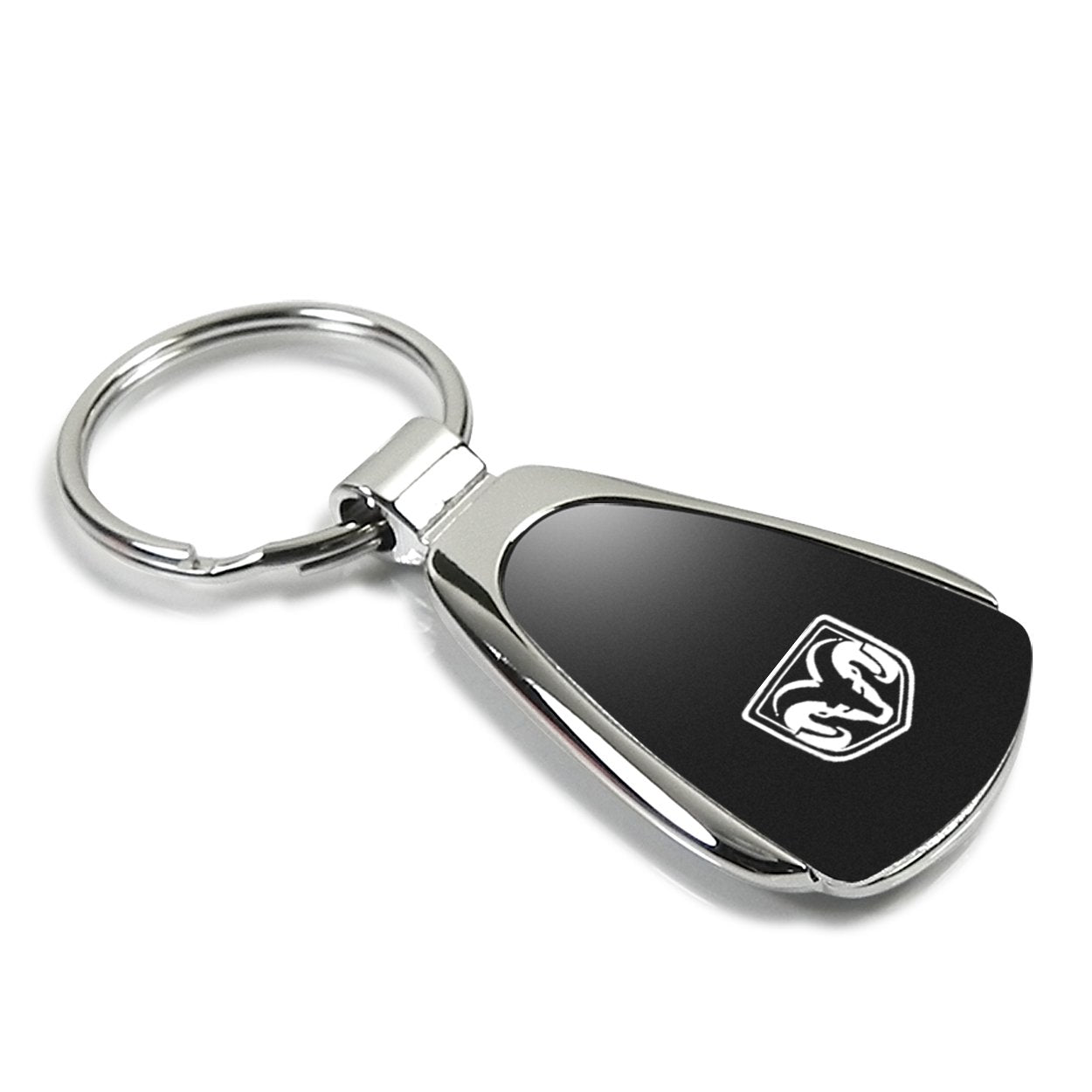 Au-Tomotive Gold Logo Tear Drop Key Chain For Dodge Ram (Black)