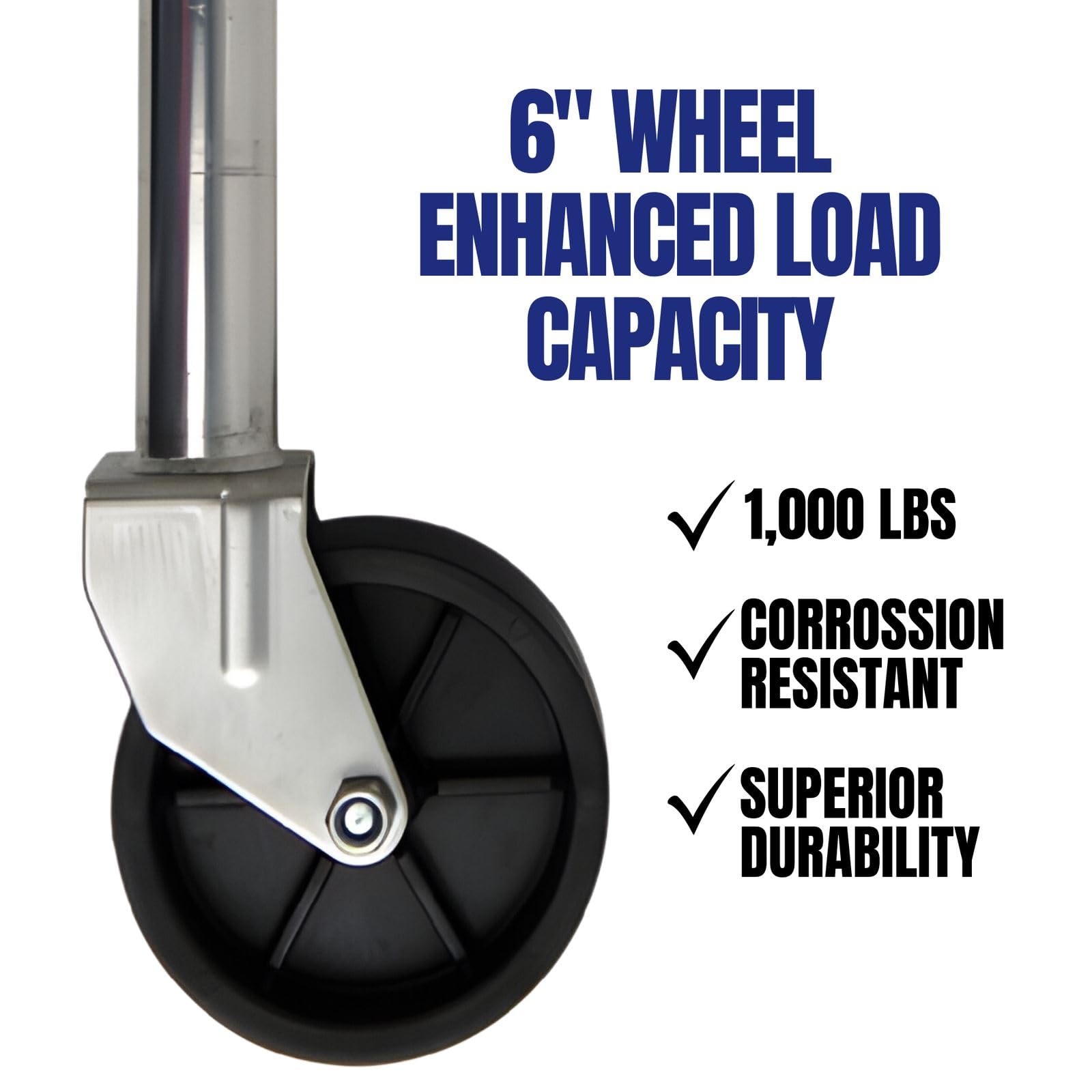 Jeremywell Jack Boat Rv Swing Away Camper Wheel Bolt On 1000 Lbs Trailer Side Swivel