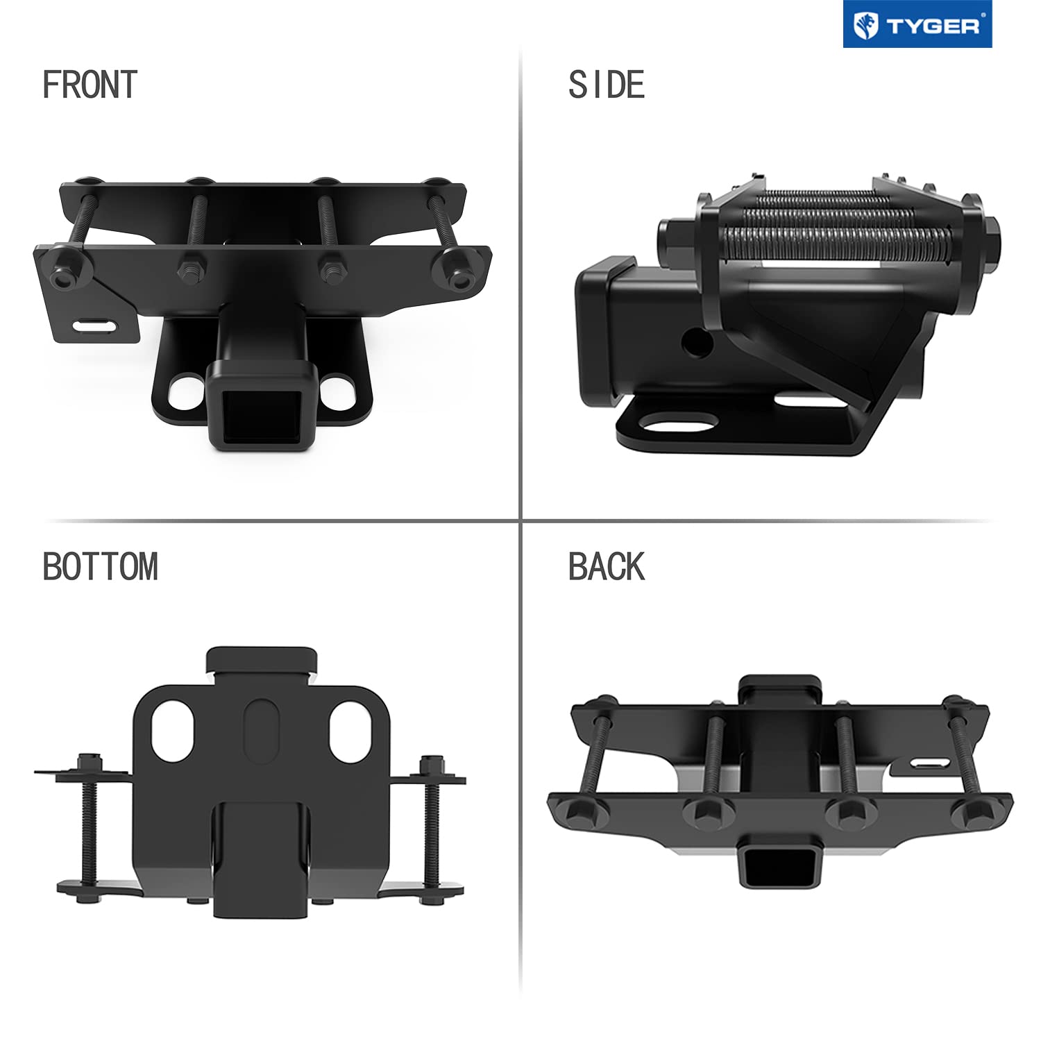 Tyger Auto Tg-Hc2J003B Hitch & Cover Kit Compatible With 2018-2024 Jeep Wrangler Jl/Jlu (Include 20-24 Diesel Engine; 21-24 4Xe)