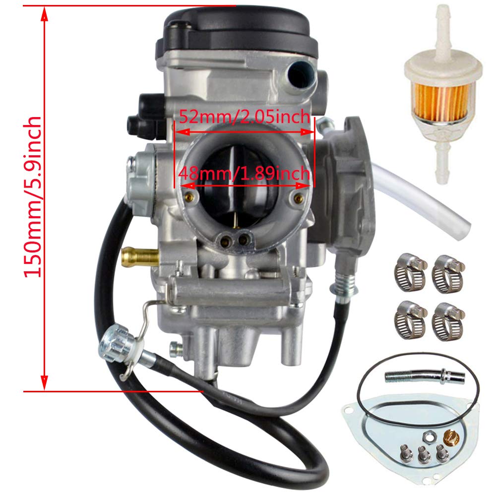 Yfm400 Carburetor Carb Kit Compatible With Yamaha Big Bear Wolverine Kodiak Grizzly 400 Yfm 400 Yfm400 2000 2001 2002 2003 2004