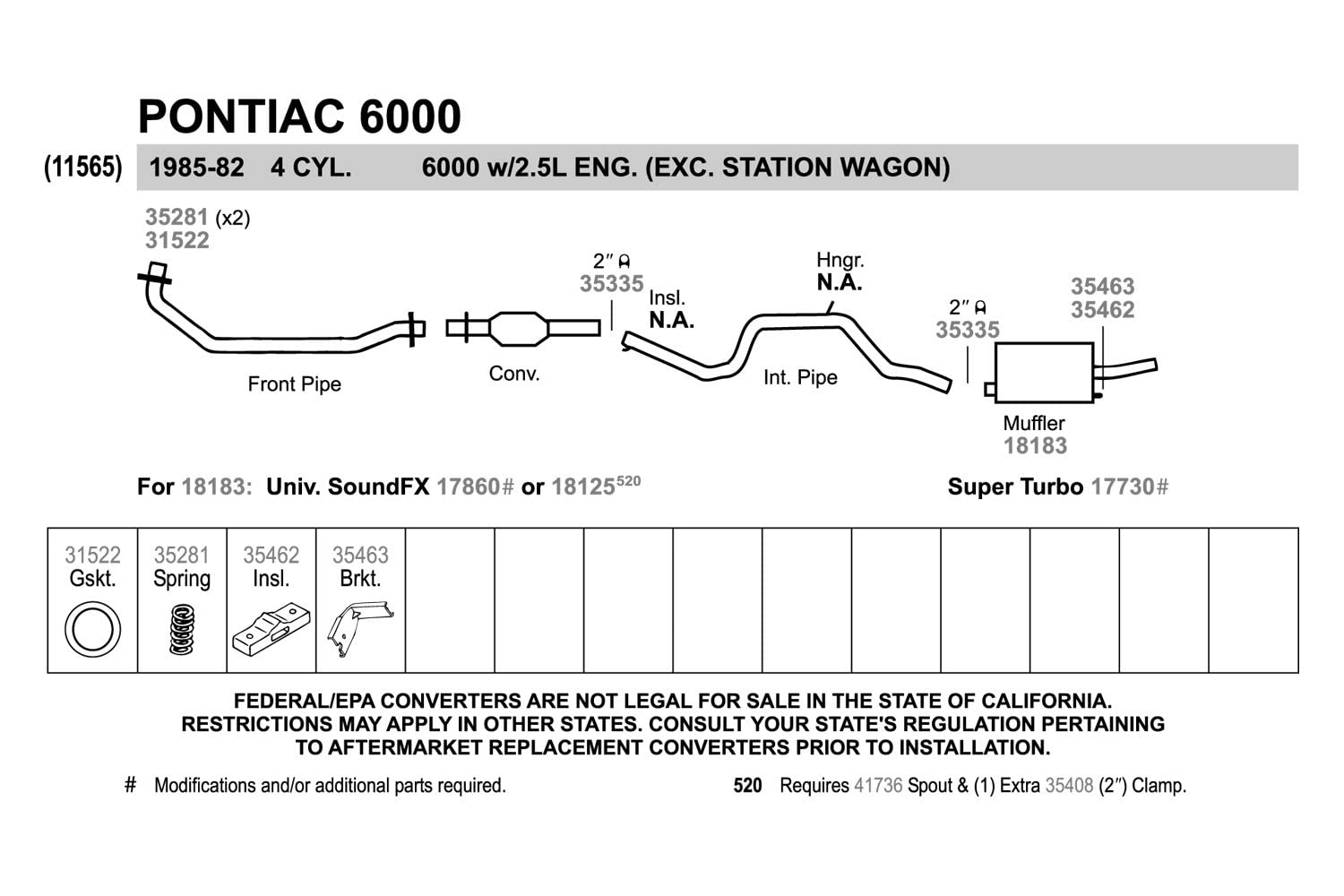 Walker Exhaust Soundfx Universal 18125 Universal Exhaust Muffler