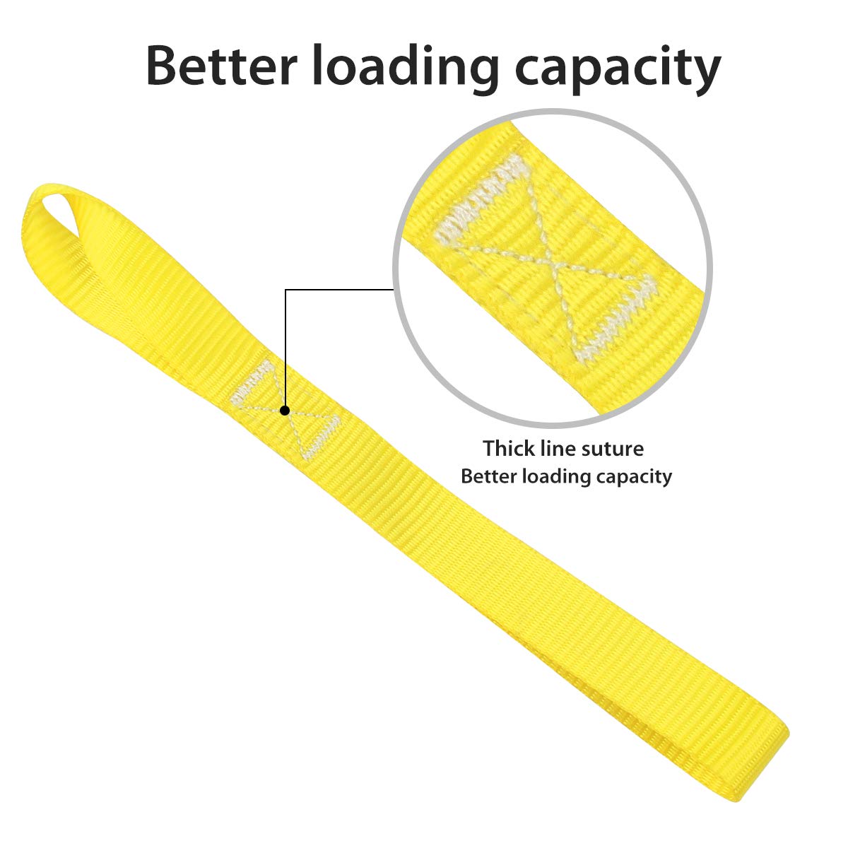 Jchl Soft Loop Tie Down Straps 1800Lbs Load Capacity, Tie Down Loops For Securing Atv Utv Motorcycles Scooters Dirt Bikes Lawn Garden Equipment Yellow (8 Pack)