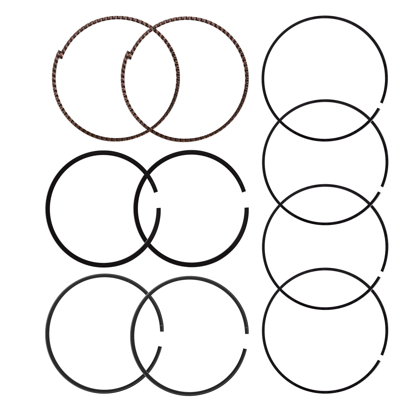 2 Sets of Piston Rings(24-108-05, 24-108-14, 24-108-14-S) Compatible with Kohler Engines 725CC & 747CC Ch25, Ch26, Ch730, Ch735,