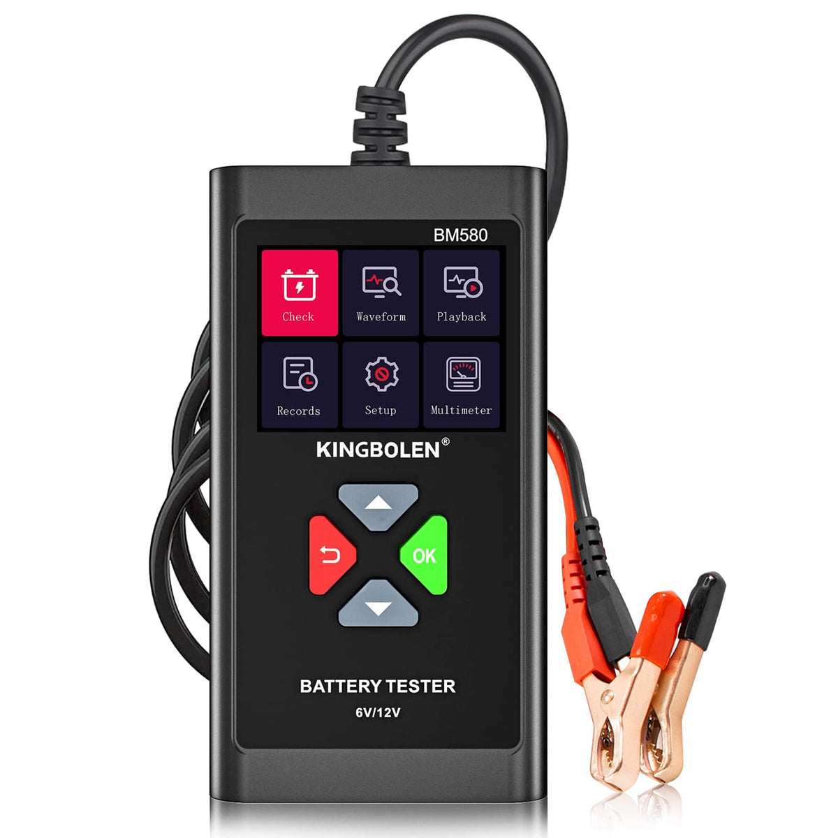 Car Battery Tester 6V 12V Load Tester, Bm580 100-200 Cca Auto Battery Tester Multimeter Alternator Digital Battery Analyzer Char