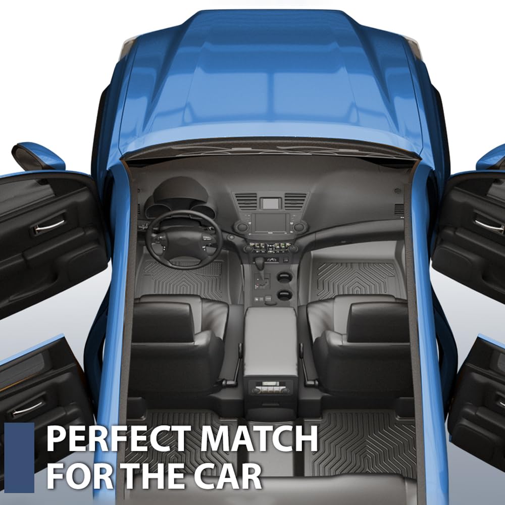 Pit66 Floor Mats Compatible With Ford F150 Super Crew Cab 2015-2024, Fit 22-24 Lightning Models (Rear W/O Fold Flat Storage) (He