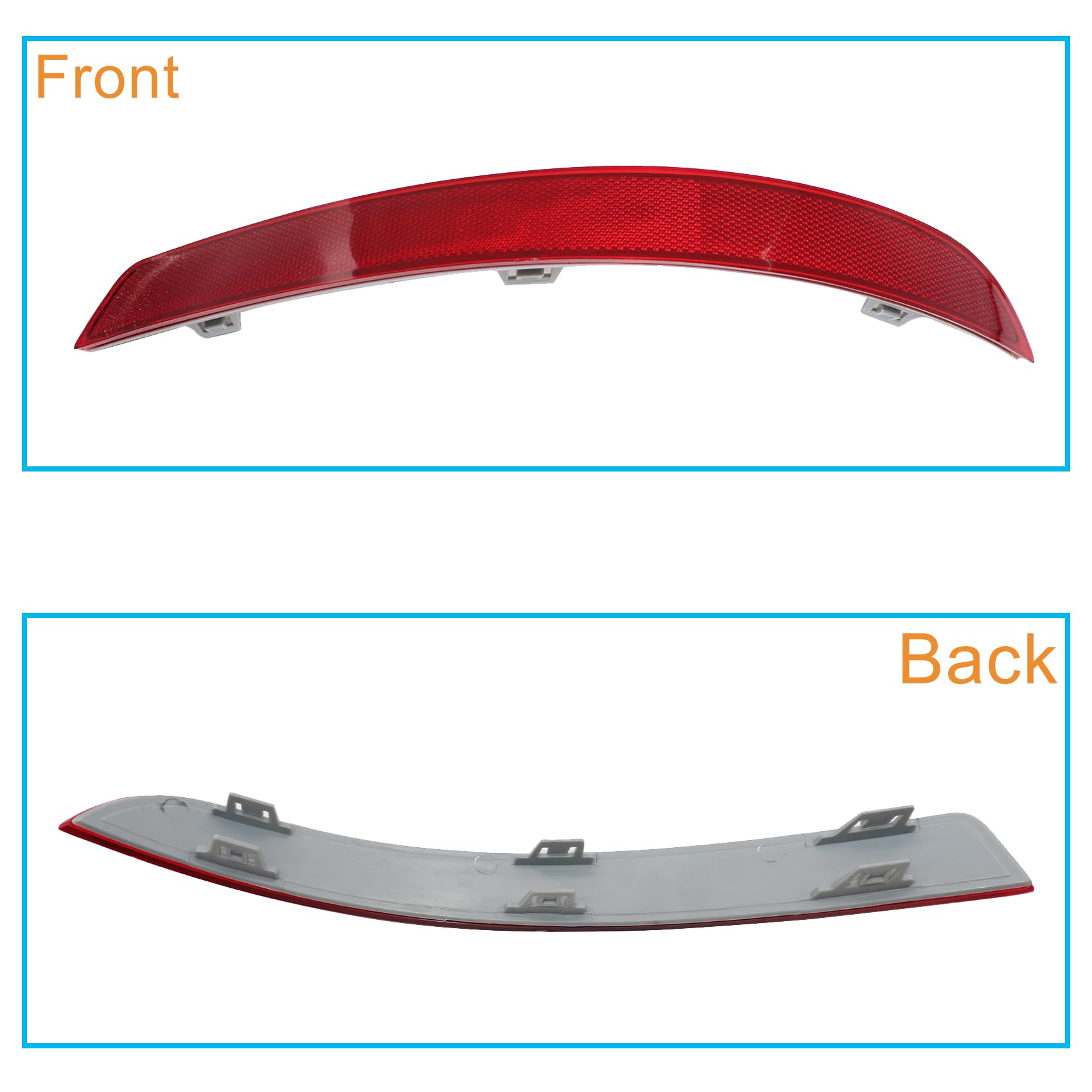 Priprilod 1 Pair Rear Bumper Reflector Compatible With Mercedes Benz Gls450 2017-2019 X166 Gl350 Gl450 Gl500 Gl550 Gl63 Amg 2013