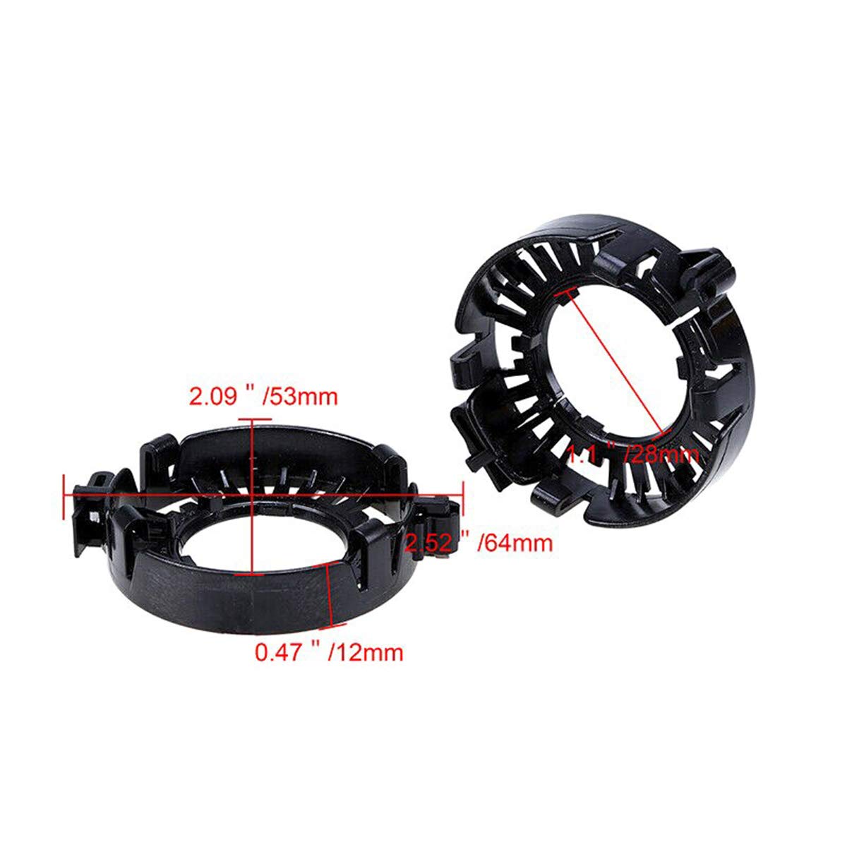 O-NEX 2x D1S D3S HID Xenon Bulb Adapter Headlight Retainers Clip Ring Holders Compatible for Mercedes-Benz Cadillac BMW Audi Bui