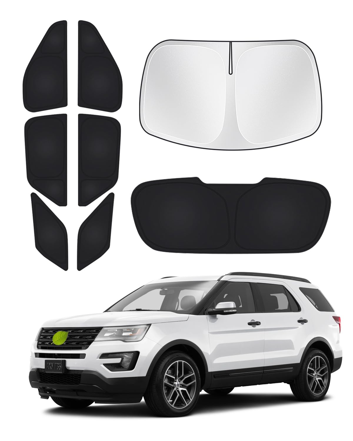 Canvcle Windshield Sun Shade For Ford Explorer 2020-2024 2025 Side Rear Window Shade Privacy Cover Window Sun Visor Blocker Keep