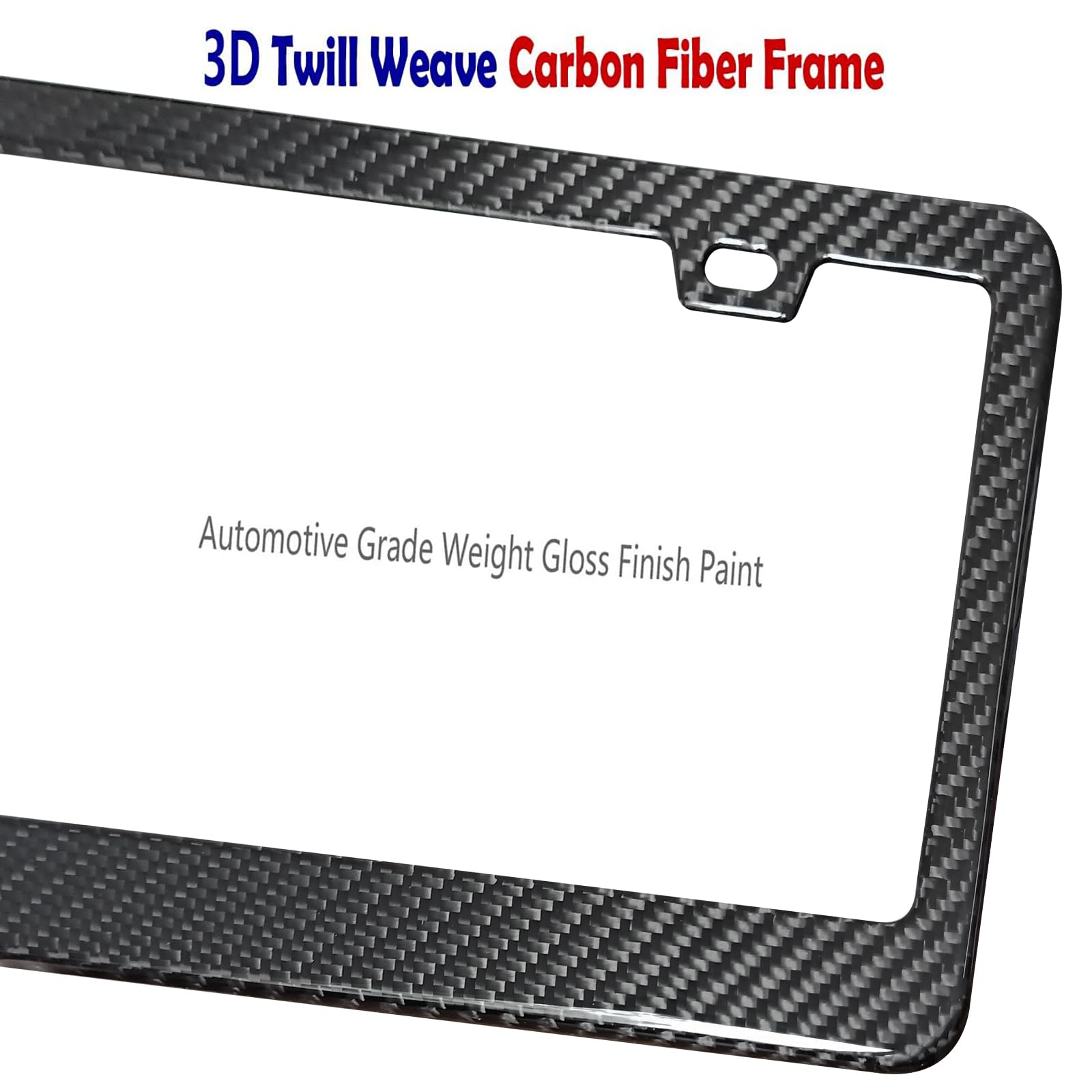 Bggtmo Carbon Fiber License Plate Frame - 100% Real Carbon Fiber Overlays Stainless Steel License Plate Frames | Stainless Steel