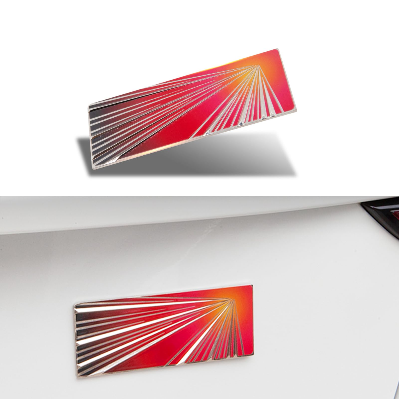 Yhcdsea Dual Motor Badge Emblem Sticker Plaid Decor Compatible For Model 3 Y X S Accessories (Juniper Badge)