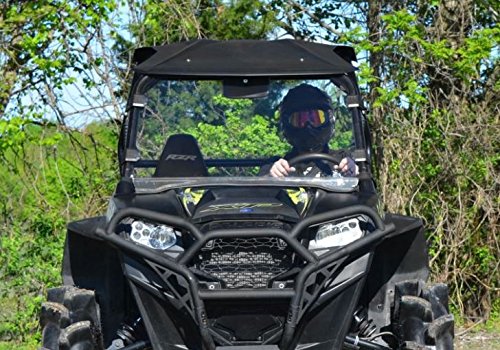 Superatv Heavy Duty Clear Full Windshield For 2008+ Polaris Rzr 800 / S 800 / 4 800 / Xp 900 / Xp 4 900 / 570 / 570 S (See Fitme