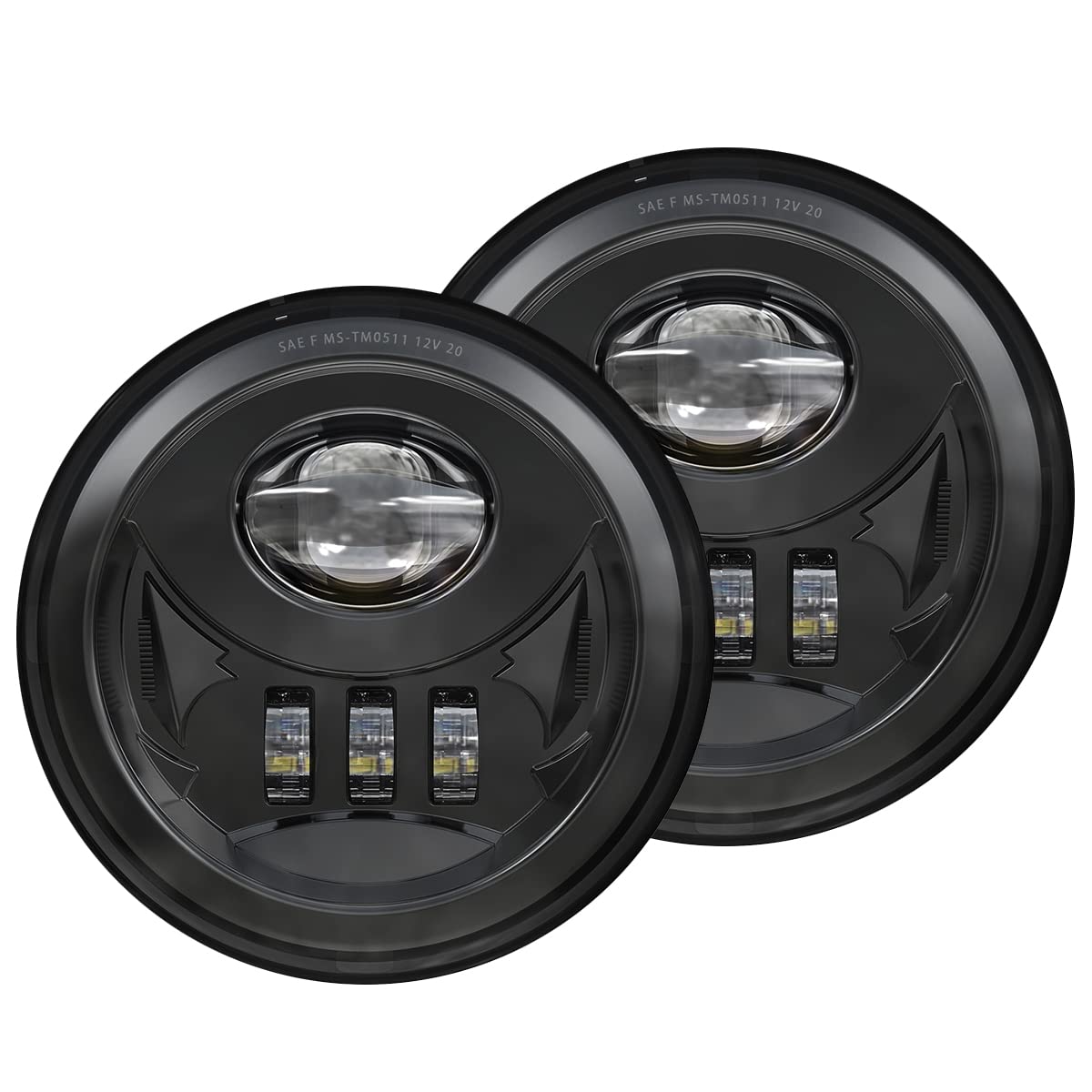 Gxenogo Led Fog Light Assembly For Tacoma 2005-2011/ Solara 2004-2006/ Sequoia 2008-2015/ Tundra 2007-2013- Pair, Black