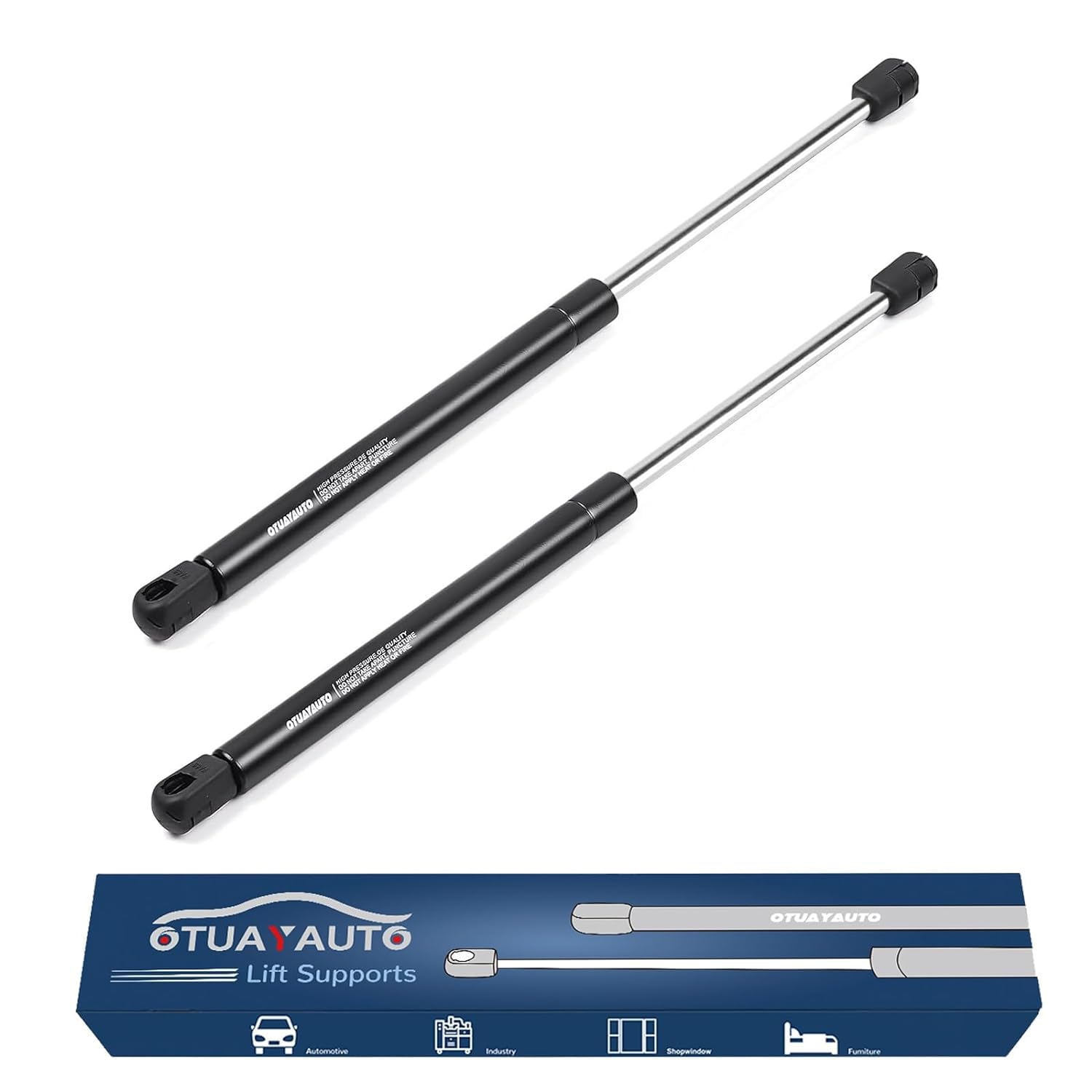 Otuayauto 15 Inch Gas Strut - 300N/67Lbs Universal Lift Support - Gas Spring, Gas Shocks, For Cabinets Heavy Duty Tool Box Lids