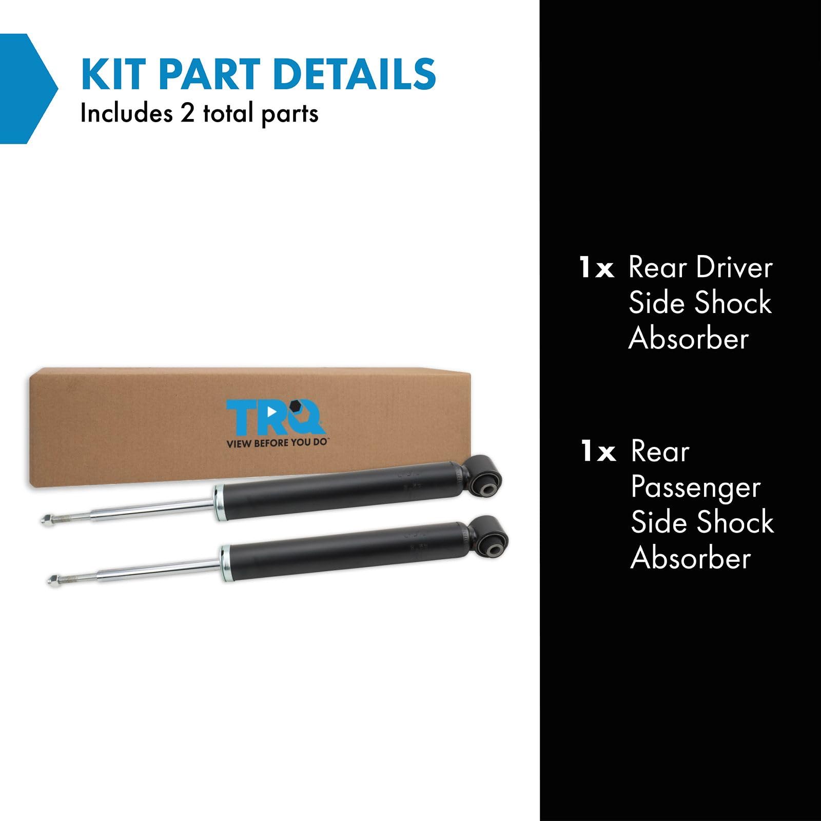 Trq Rear Shock Absorber Set Compatible With 2017-2019 Cadillac Xt5 2017-2018 Gmc Acadia