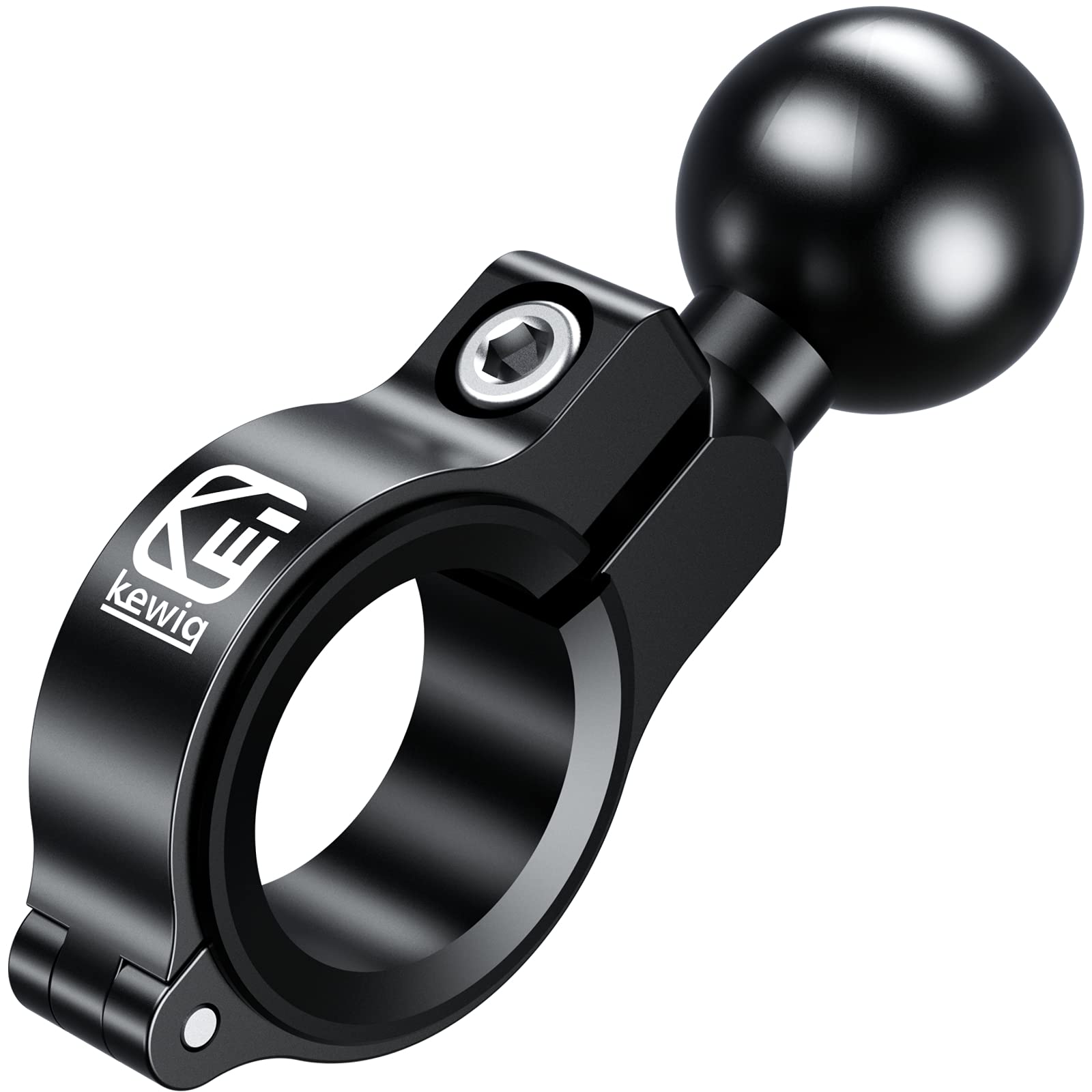 BRCOVAN Aluminum Alloy Handlebar Mount Base with 1 TPU Ball for Round Rail Diameter 0.5 0.87 1 1.26, Compatible with R