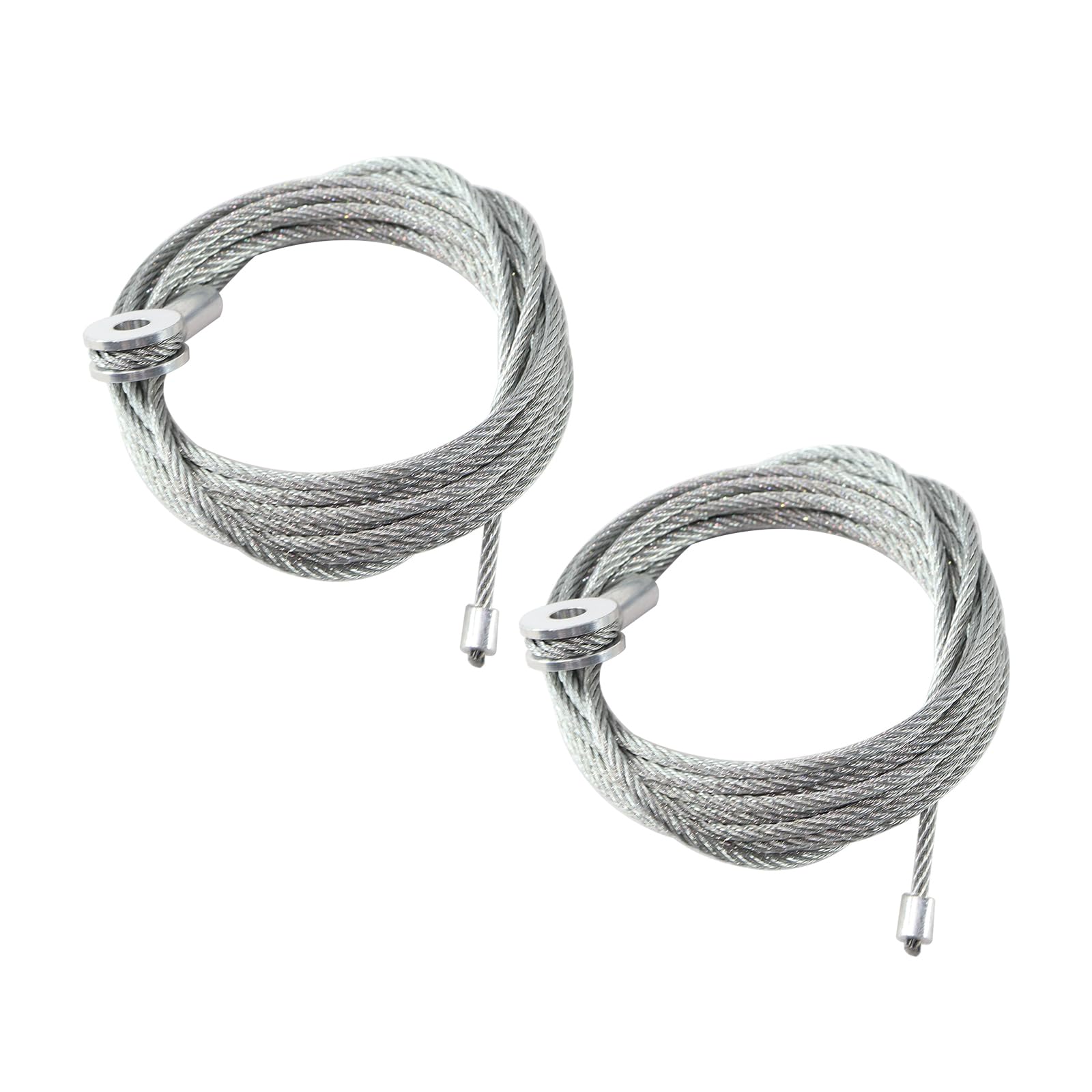Pair (2) Enclosed Cargo Trailer Ramp Door Cable Replacement Kit Cables 150 Inch,Replacement For Cab1-8Cb150