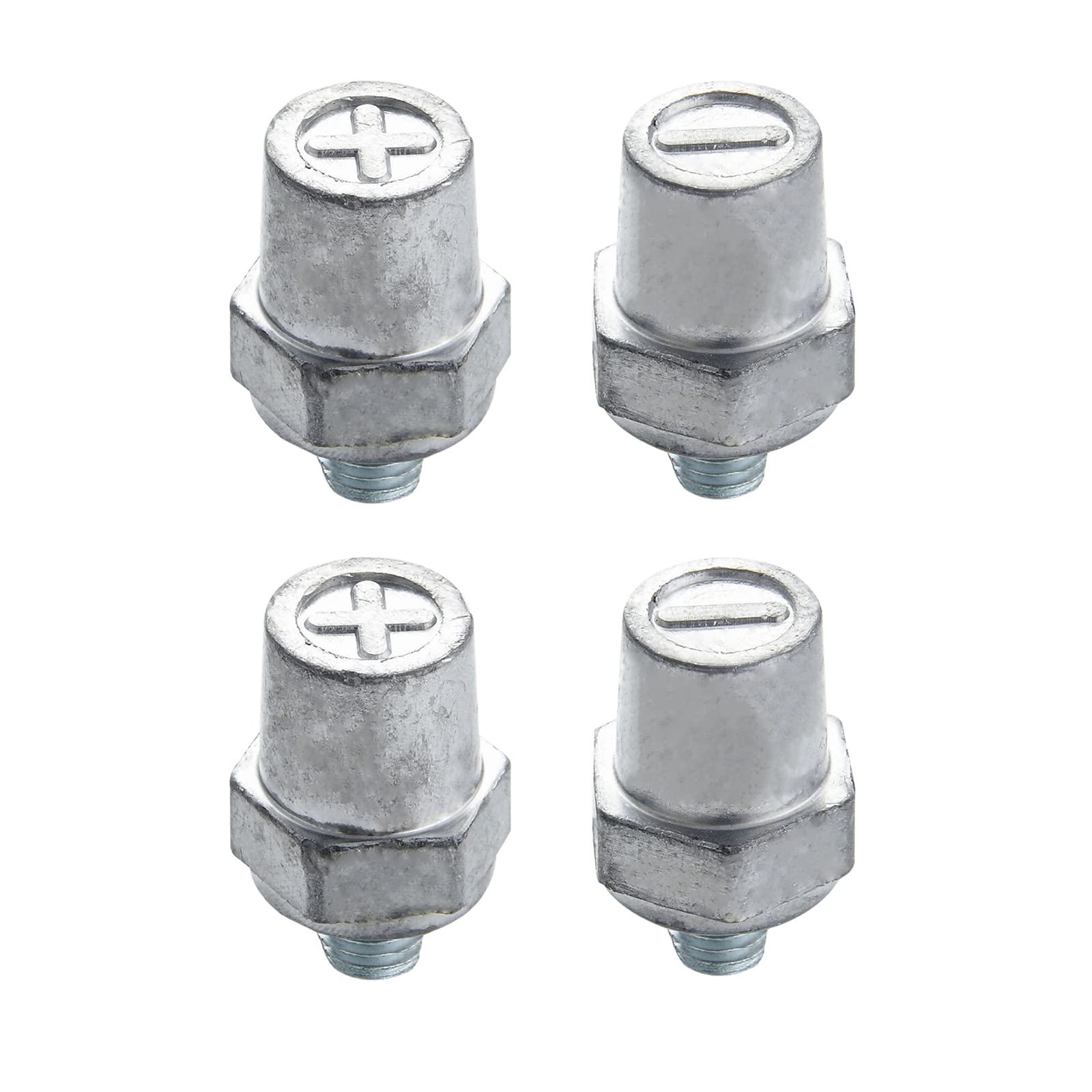 Ampper 3/8-16 Thread Male Lead Side Post Battery Charging Post Terminals, Standard Side Post 3/8 Battery Post Adapter (+/-) Comp