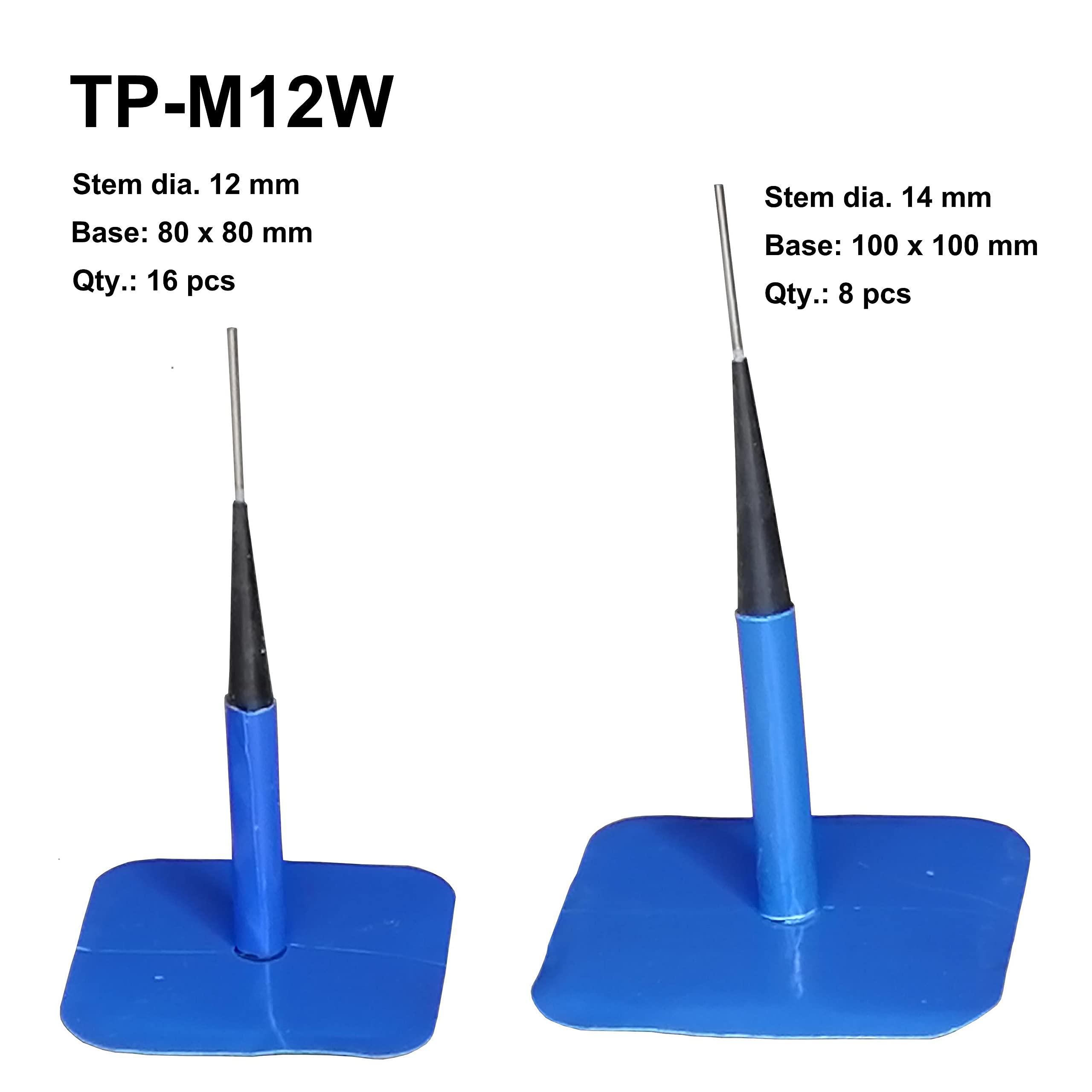 Zerint Tp-M12W Combination Repair Unit Kit, Tire Repair Patch Plug Kit Wrapped Stem 1/2'' X 3 1/8'' 16Pcs And 9/16'' X 4'' 8 Pcs