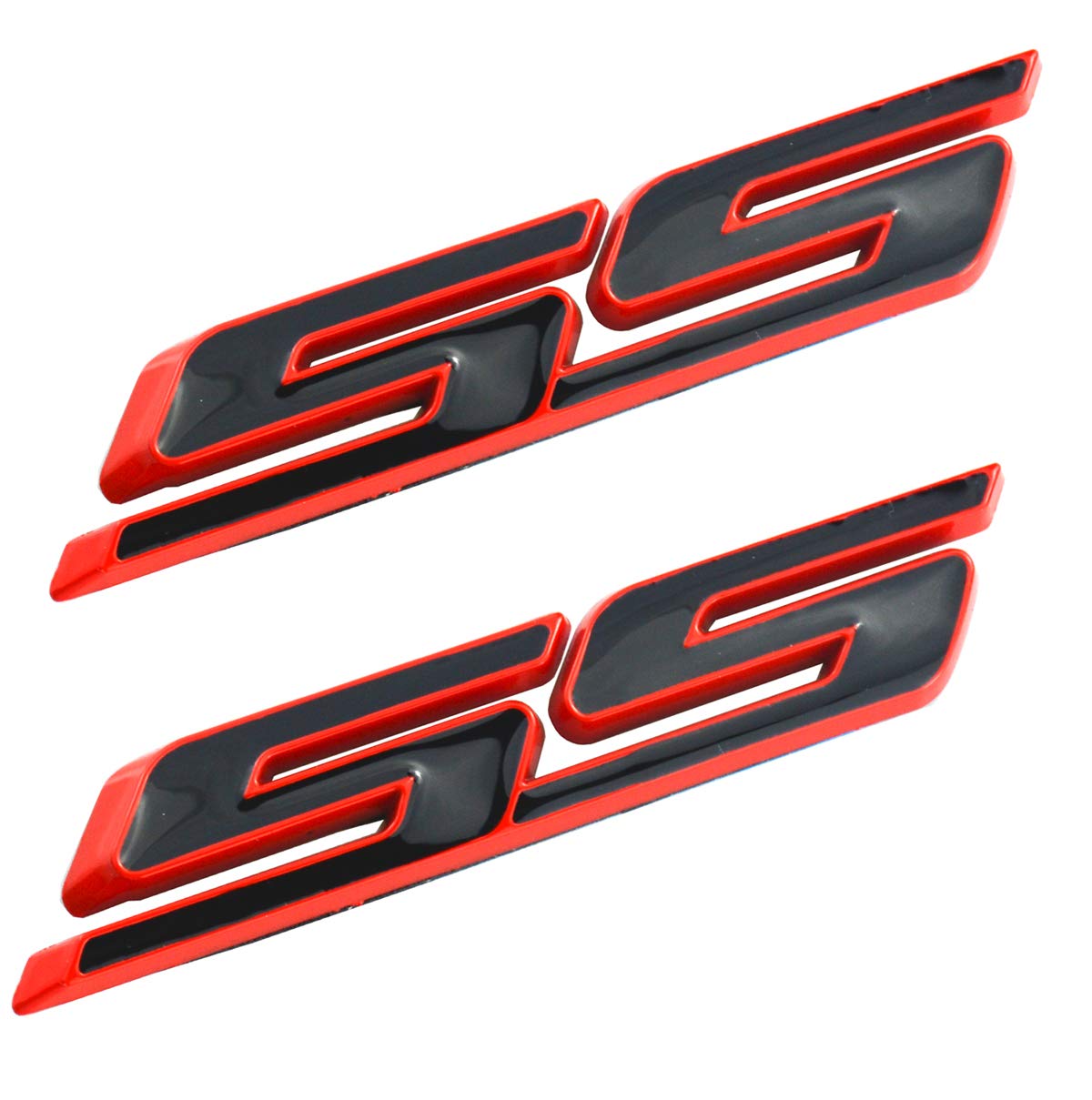 Aimoll 2Pcs Ss Emblems Abs Sticker 3D Logo Replacement For Impala Cobalt Camaro 2010 2011 2012 2013 2014 2015 2016 2017. (Red/Bl