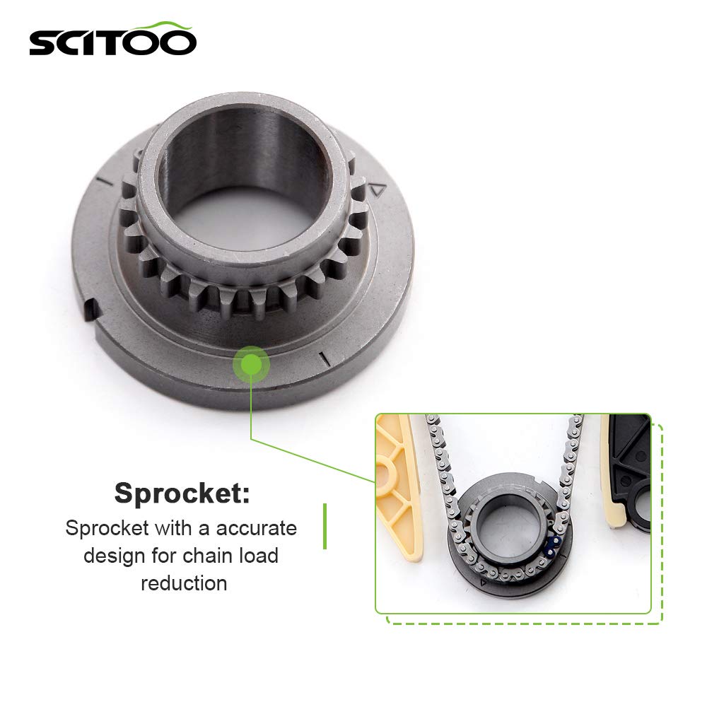 SCITOO Timing Chain Kit fits for 2006-2009 for Honda Civic 1.8L TK246