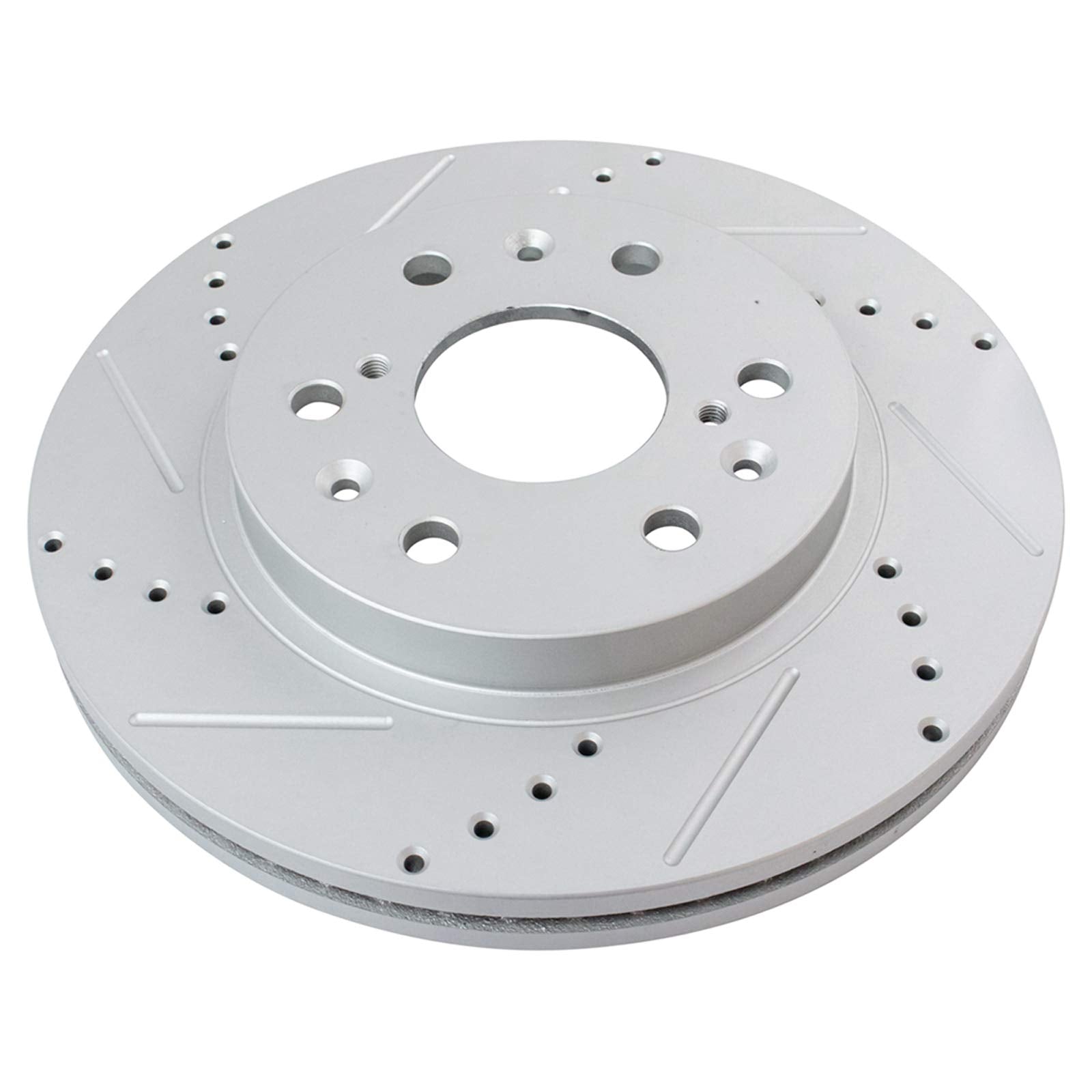 Trq Front Performance Brake Rotor Drilled Slotted Pair Set For Avalanche/Escalade/Express 1500 / Savana 1500 / Sierra 1500 / Sil