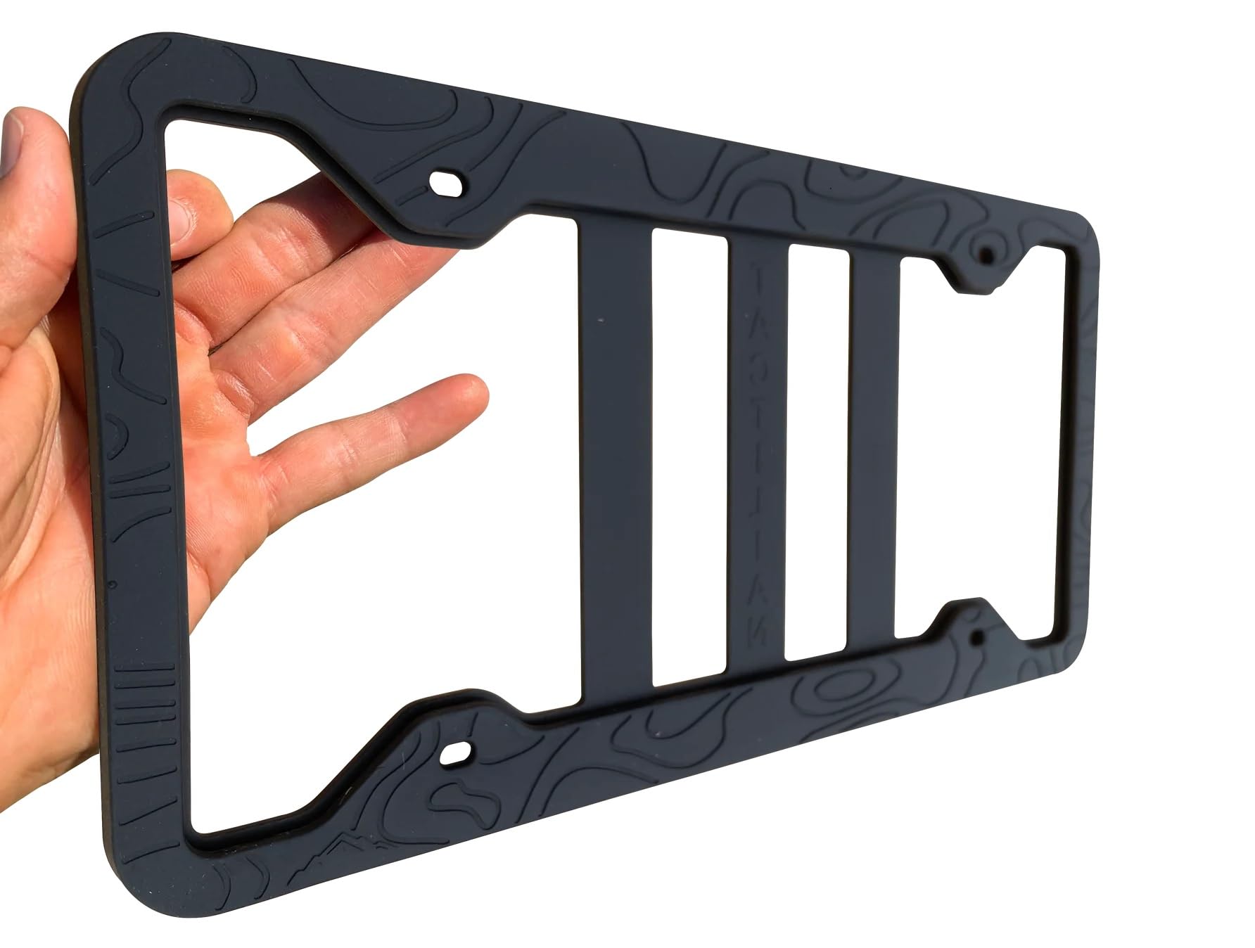 Tactilian Silicone Topo License Plate Frame | Scratchproof Topography License Plate Frame [2024] All Weather Proof License Plate
