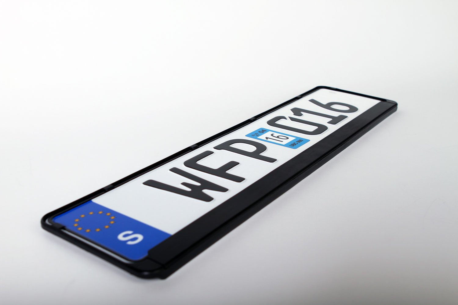 Sweden Euro Plate Package - Plate With Taxation Seal, Frame & Mounting Screws