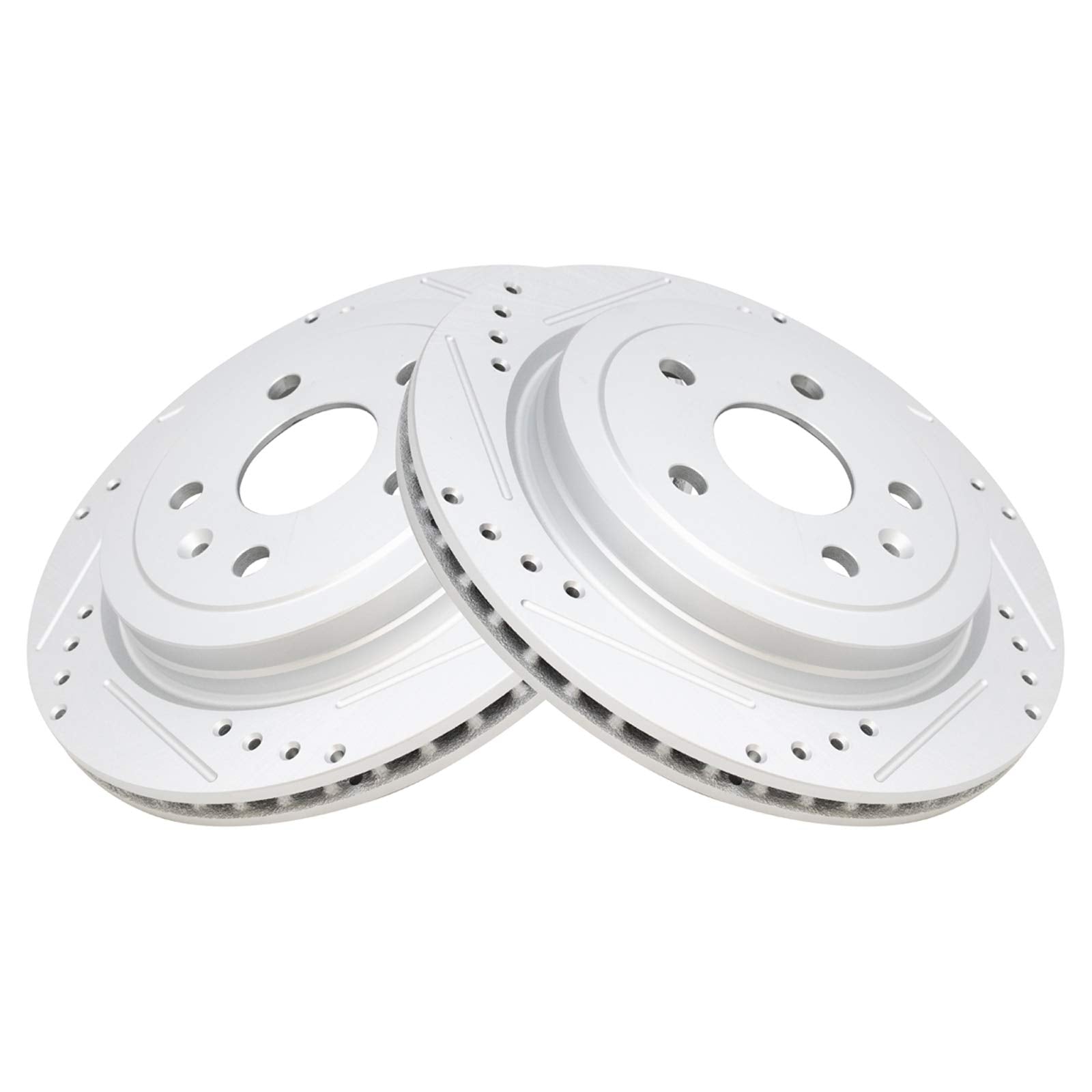 Trq Rear Performance Brake Rotors Set Premium G-Coated Compatible With 2008-2019 Cadillac Cts 2010-2015 Chevrolet Camaro