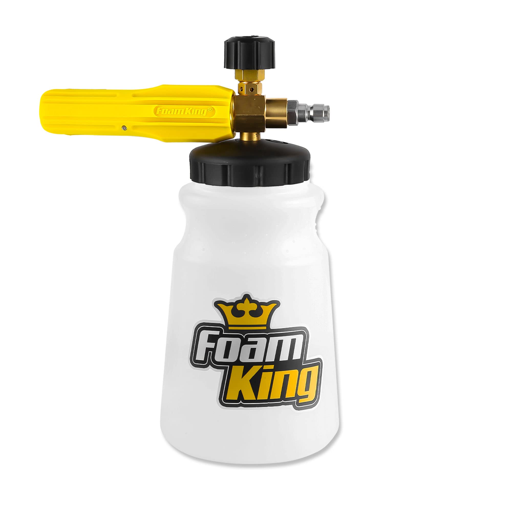Foam King™ Foam Cannon Sprayer - Car Wash Cleaning For Gas & Electric Pressure Washers - Wide Neck, Wide Base, Heavy Duty - Professional Car Detailing Snow Foam Blaster