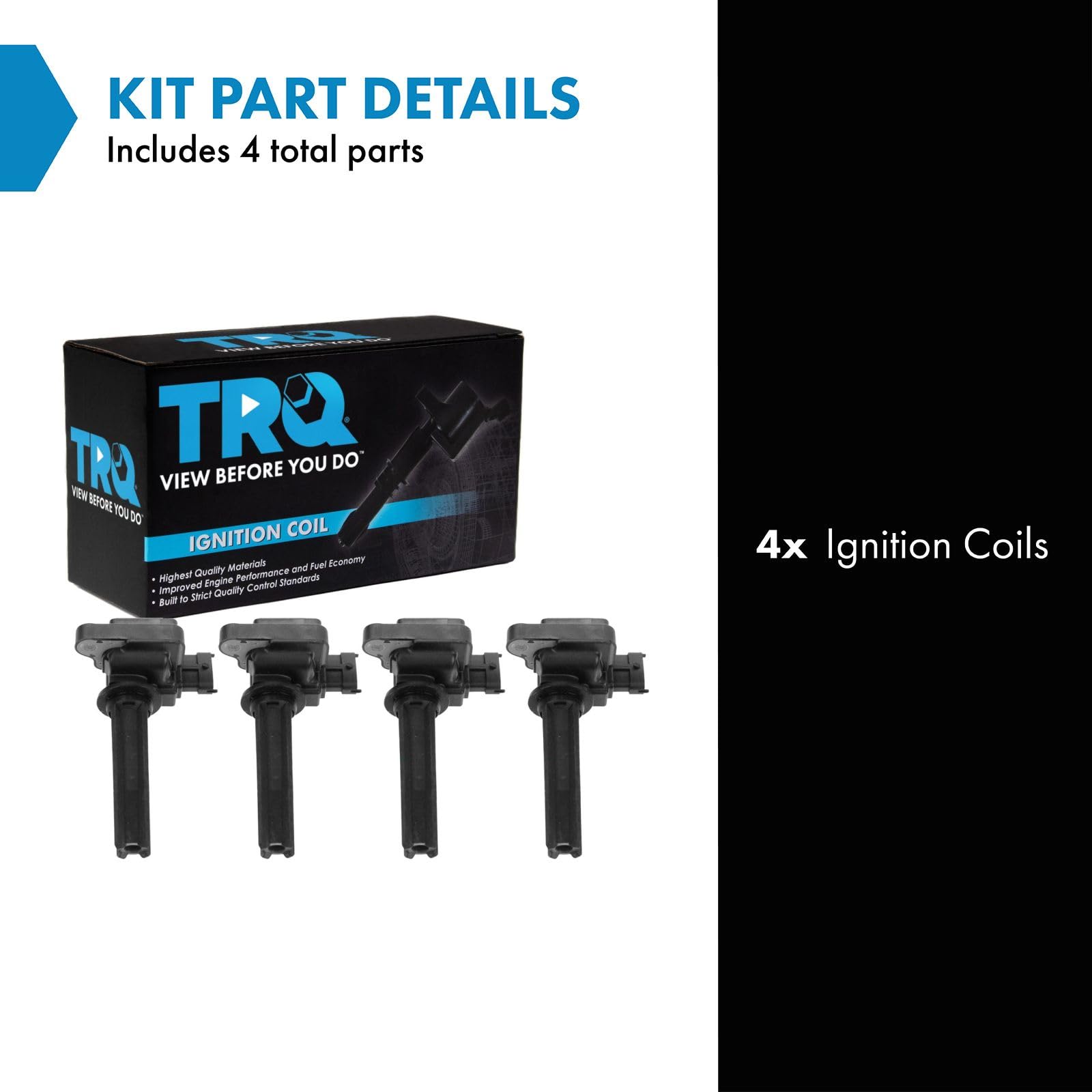 Trq Ignition Coil Set Compatible With 2003-2011 Saab 9-3 2010-2011 9-3X