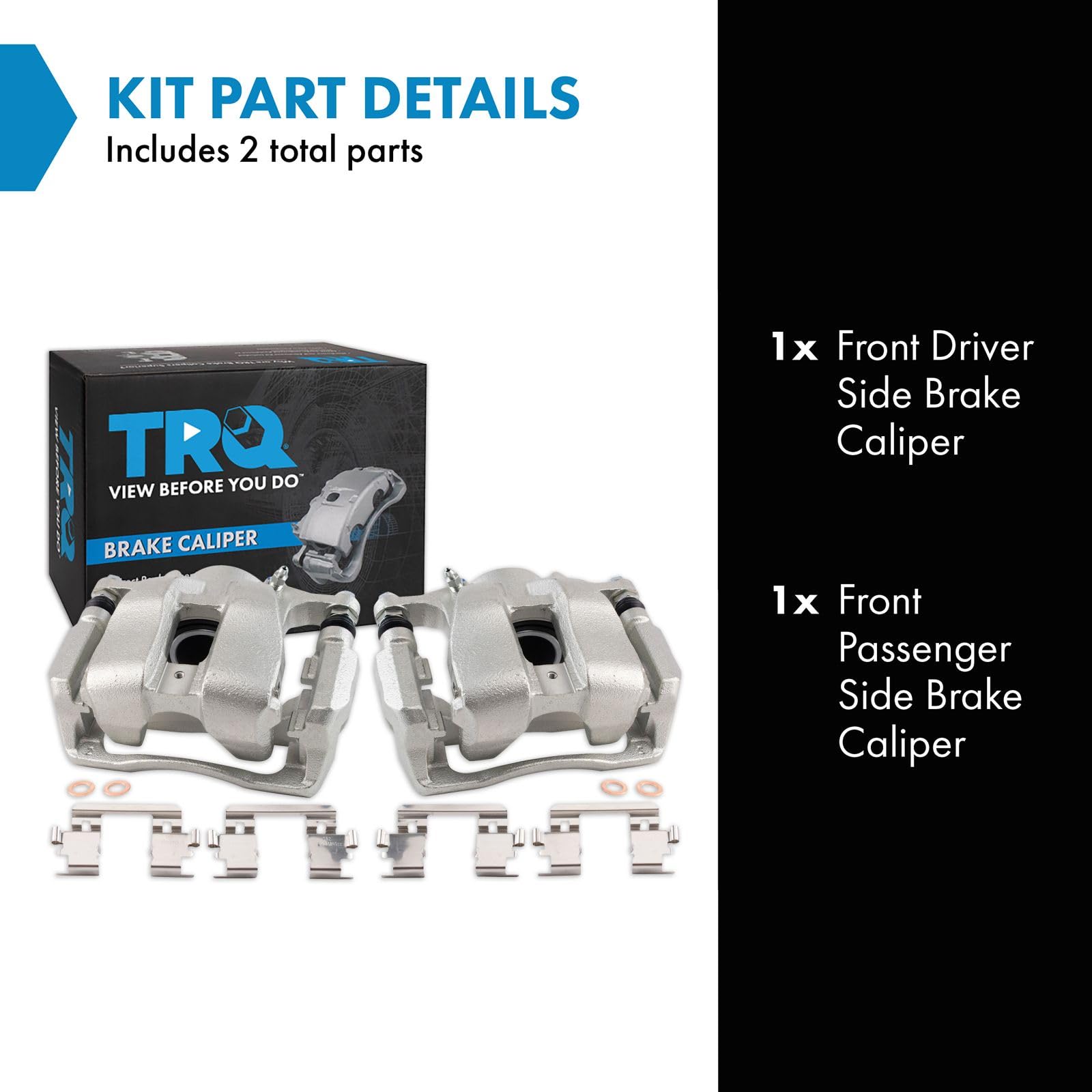 Trq Front Brake Caliper Set Compatible With 2013-2018 Acura Rdx 2014-2019 Rlx