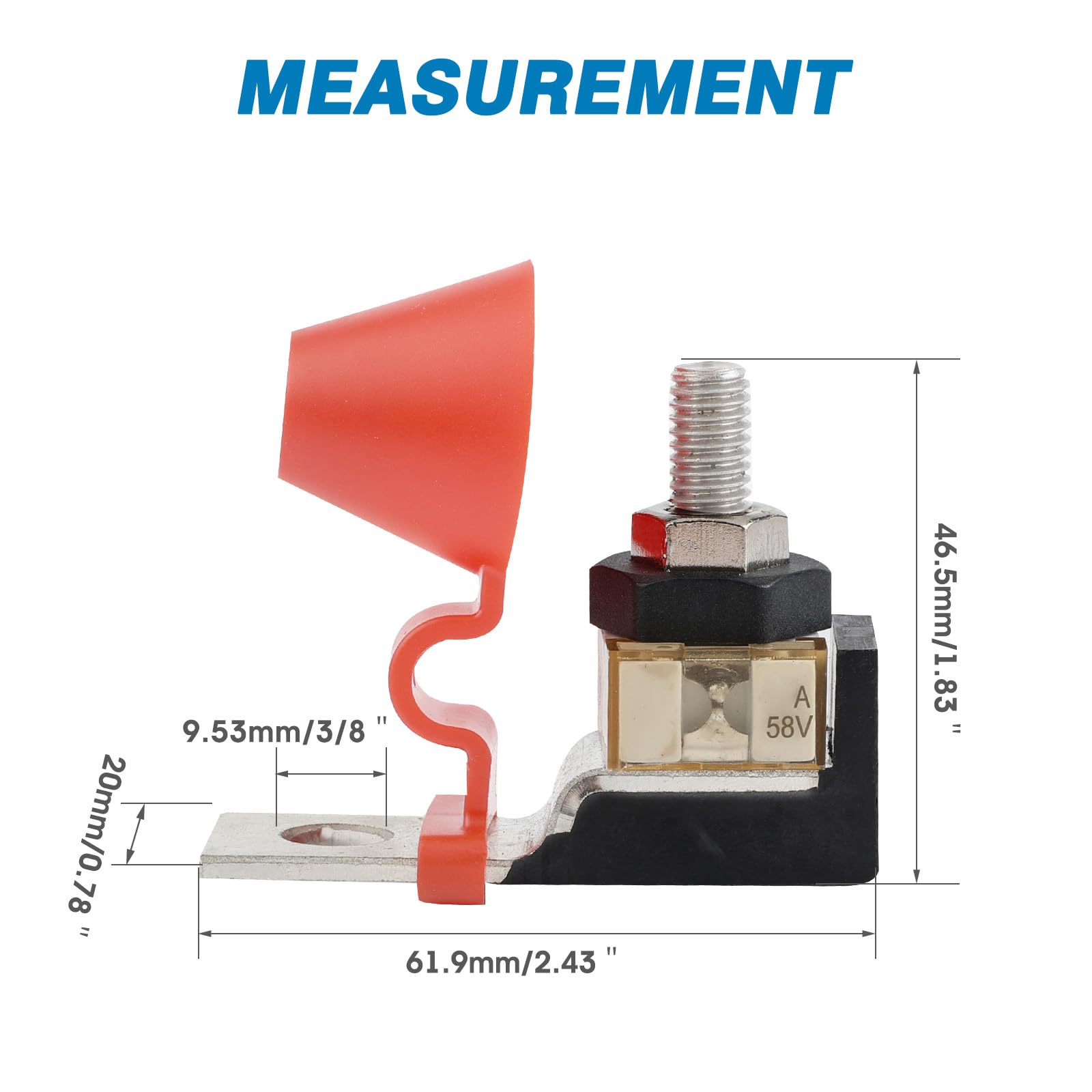 Gloso Battery Fuse Habf+Terminal Fuse Block Kit For Multiple Batteries Ignition Boat Truck Rv Construction Vehicles, Max Voltage
