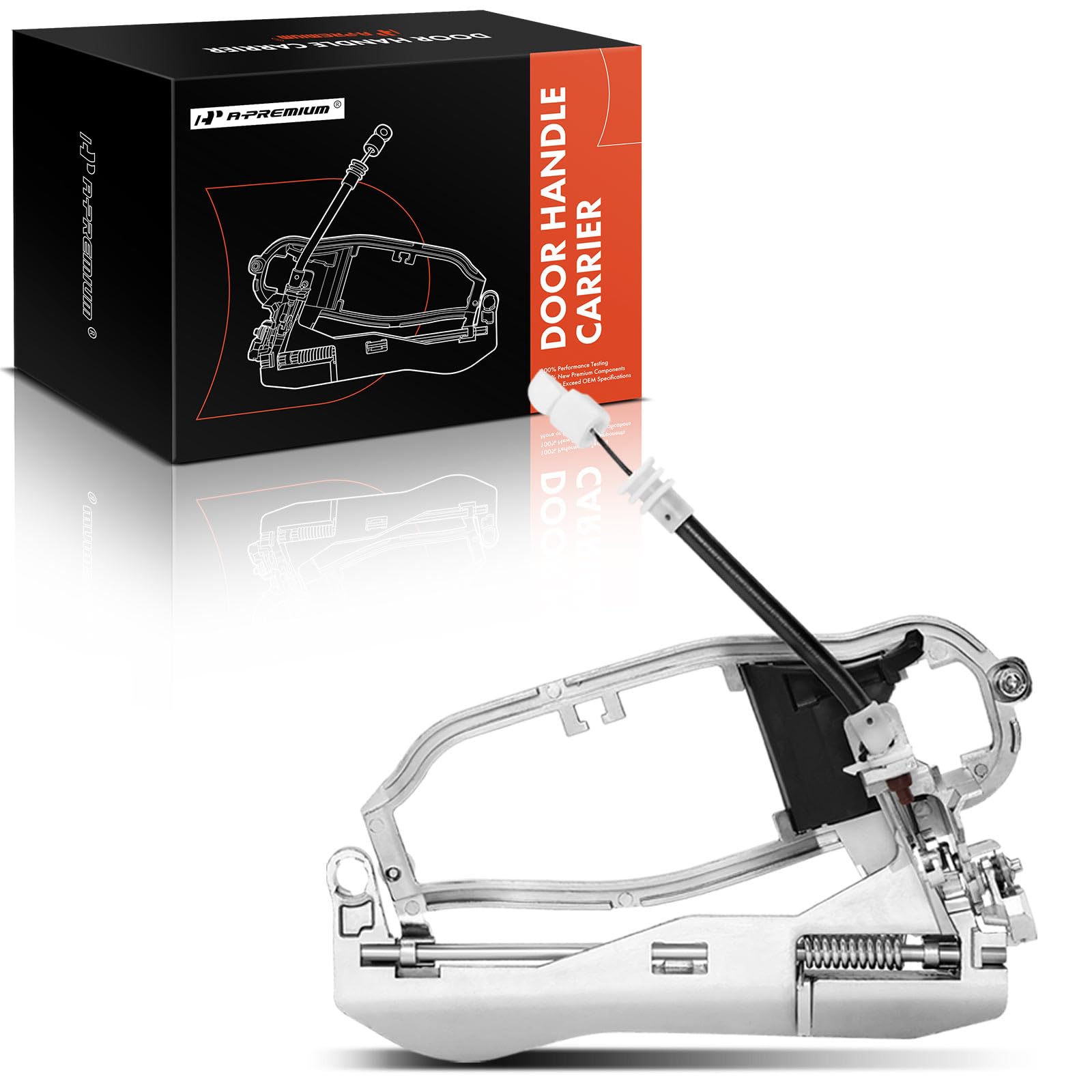 A-Premium Outside Door Handle Carrier Compatible With Bmw E53 X5 2000-2006, Front Left Driver Side, Replace# 51218243615