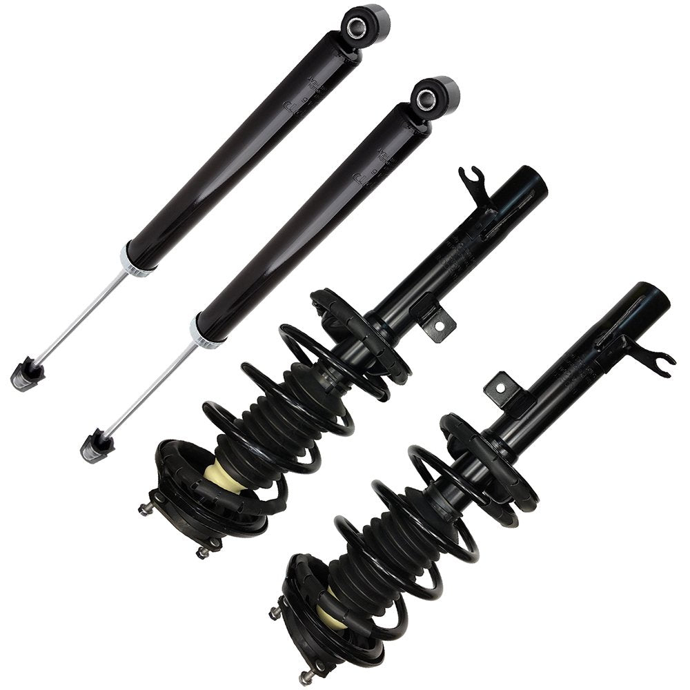 Lsailon Front Complete Struts + Rear Shock Absorbers Replacement For 2000 2001 2002 2003 2004 2005 For Ford Focus Set Of 4