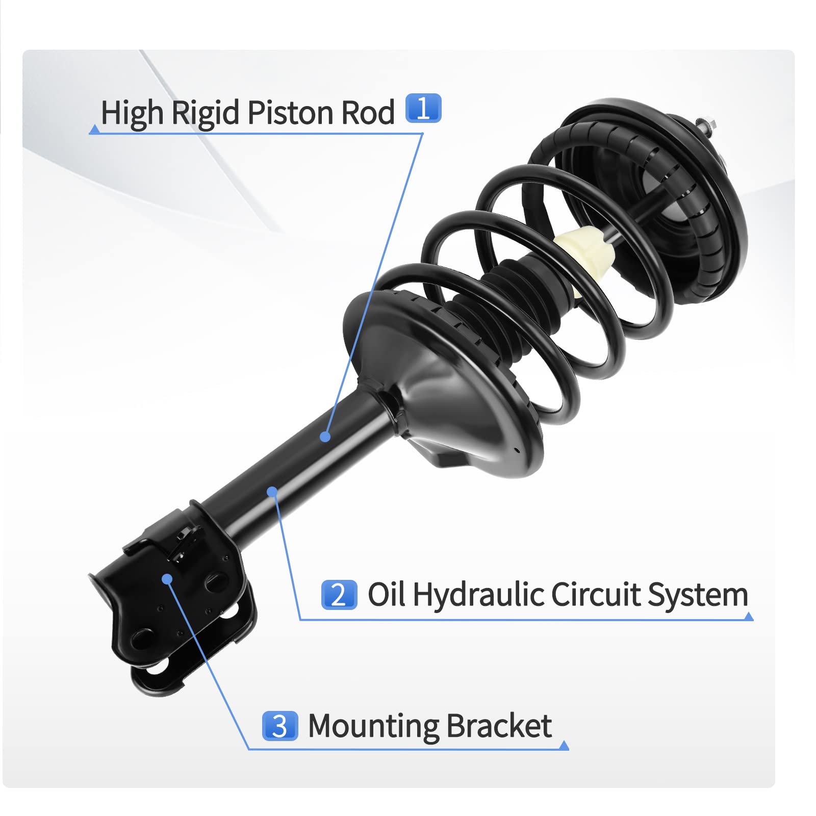 Yitamotor Front Complete Struts Rear Suspension Shocks Compatible With 2003-2008 Pilot 2001-2002 Acura Mdx