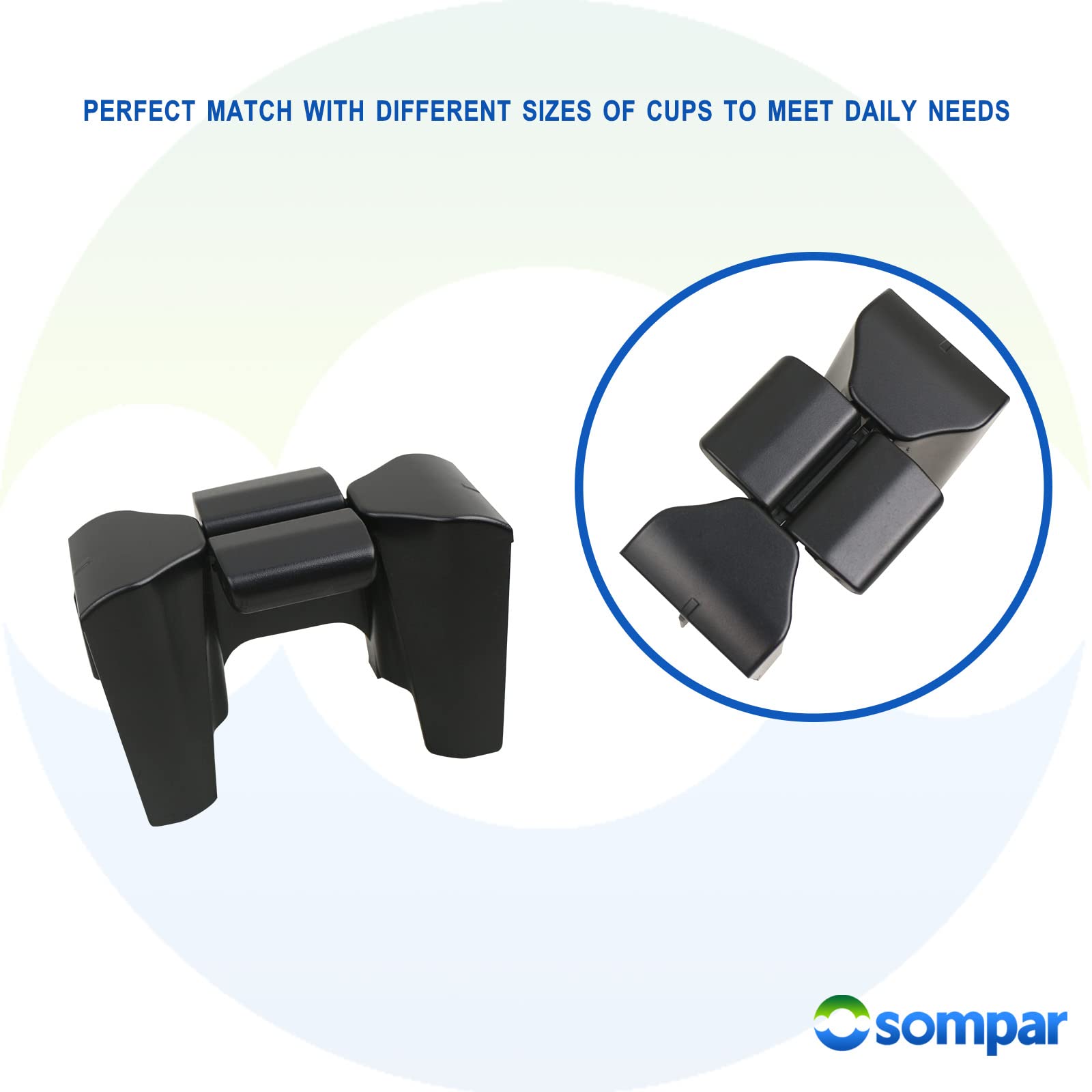 Osompar Cup Holder Insert Divider Compatible With 2002-2007 Toyota Highlander Replaces 41021 55604-48020