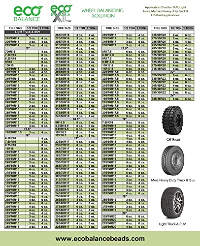 Eco Balance 14-Ecoxl4 Eco Xl Extreme Condition Tire/Wheel Balancing Beads - Off-Road Vehicles, Light Duty Truck Tires, (4) 14Oz