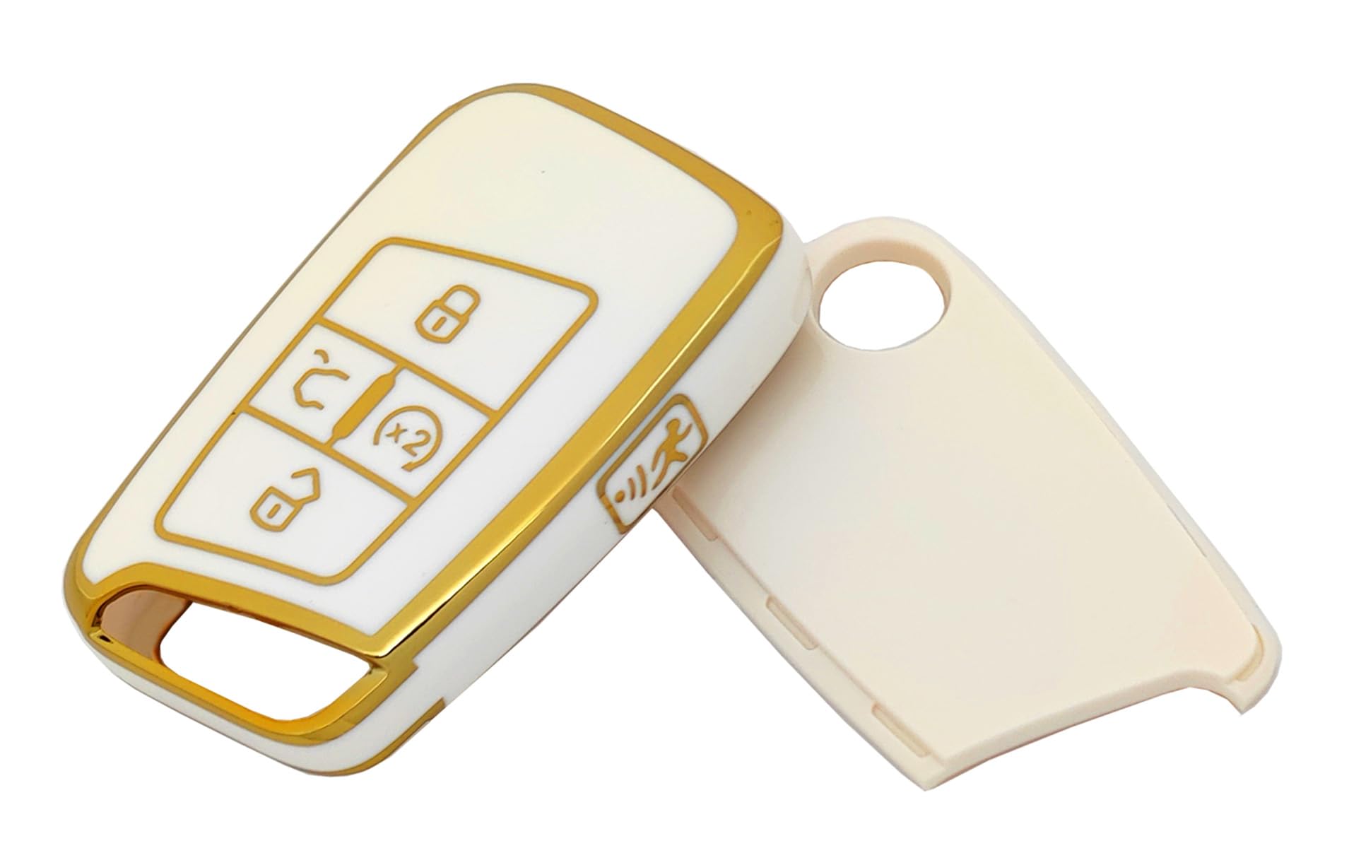 Arruweer Key Fob Cover For Vw Soft Tpu Key Fob Case Holder Protector Compatiable With Volkswagen Tiguan Atlas Jetta Passat Golf