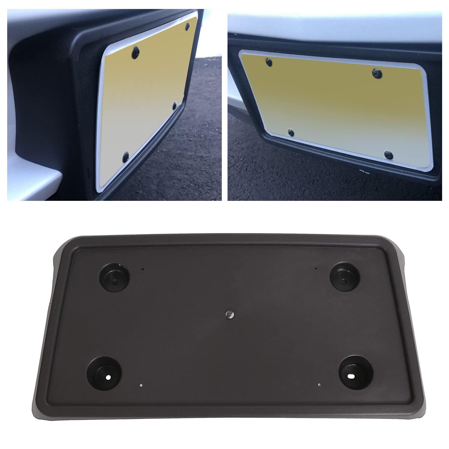 ECOTRIC Front License Plate Bracket Compatible with 2007-2014 Chevy Silverado 1500 2500 3500 License Plate Frame Holder Replace 